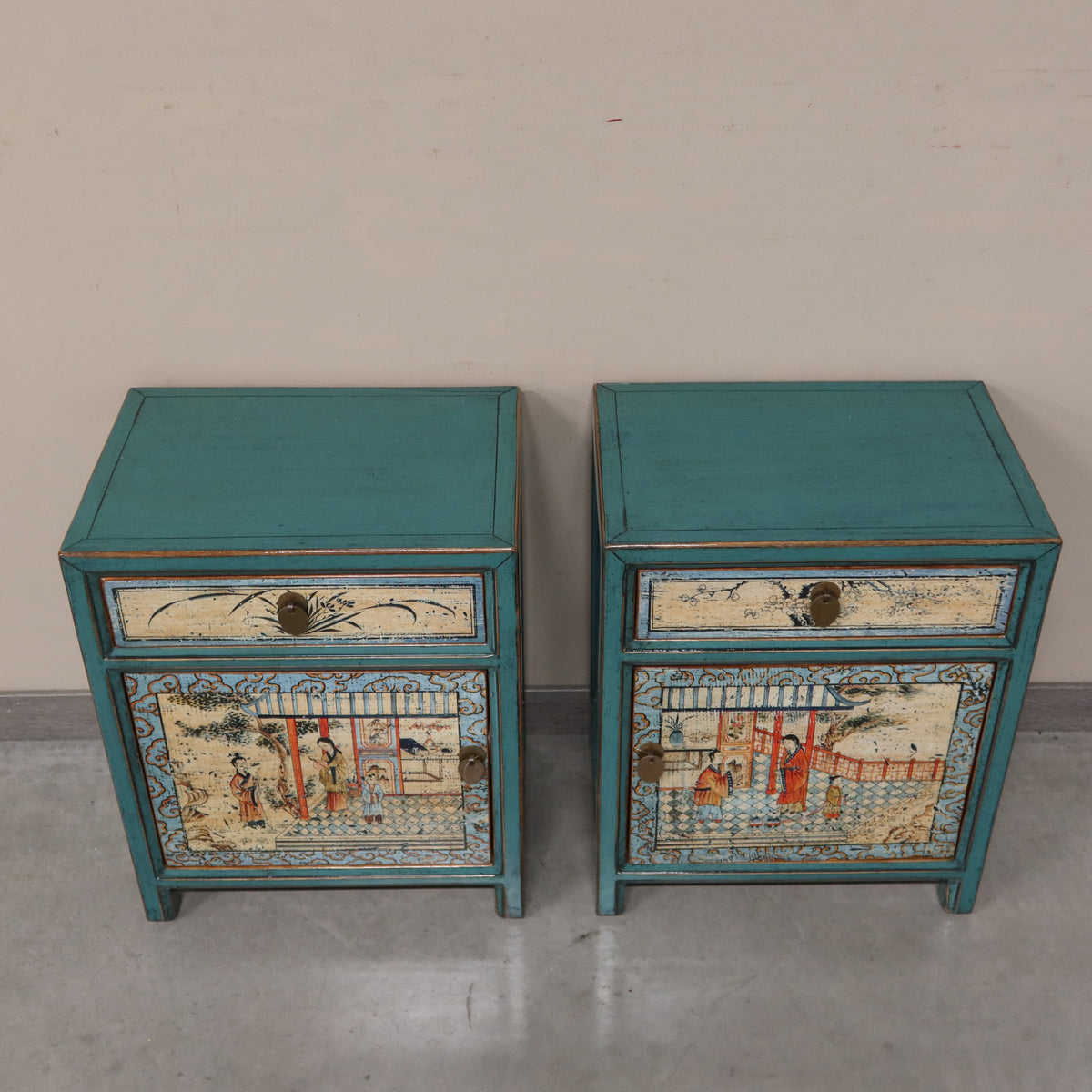 COMODINO MONGOLO DECORATO
