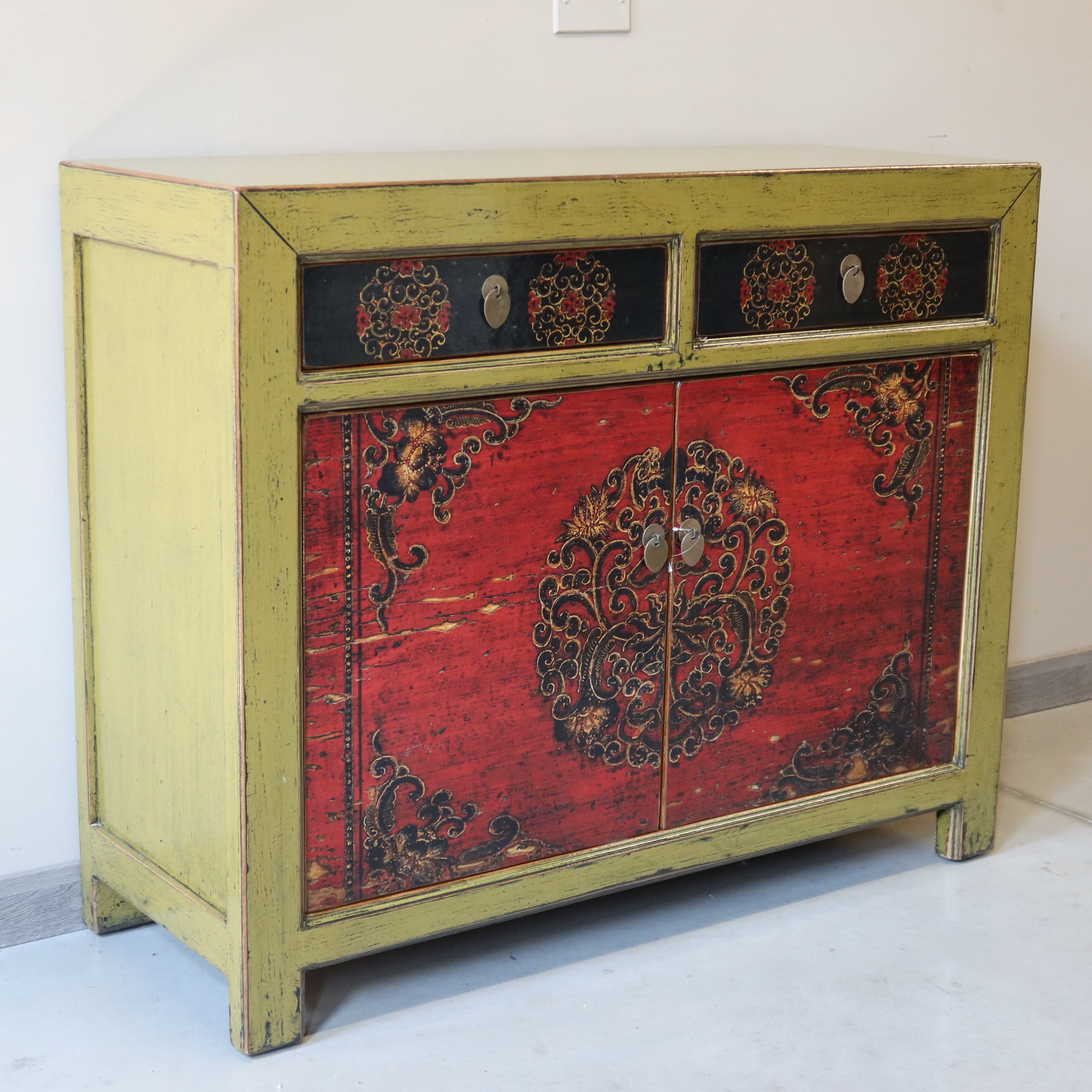 CREDENZA MONGOLIA LACCA DECORATA