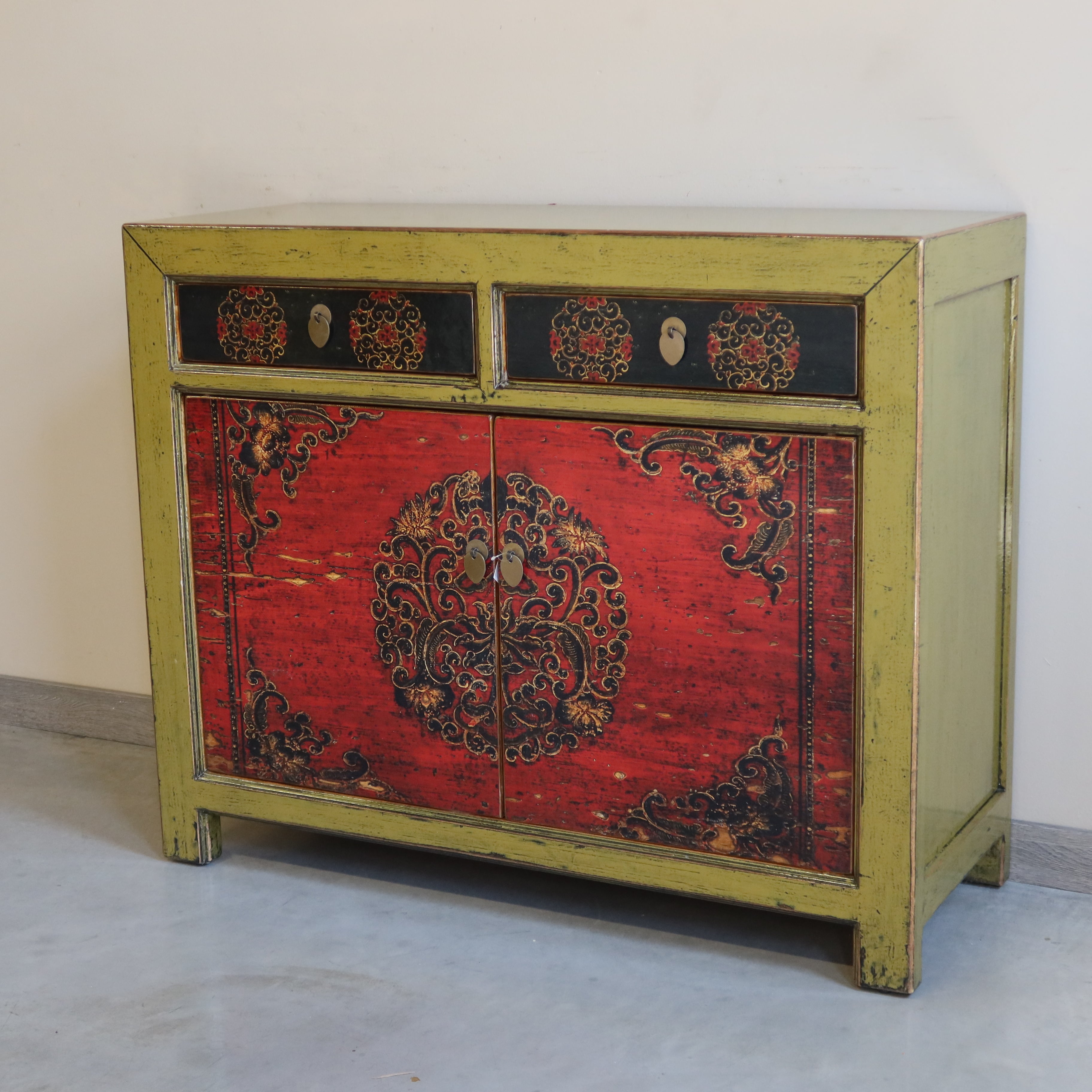 CREDENZA MONGOLIA LACCA DECORATA