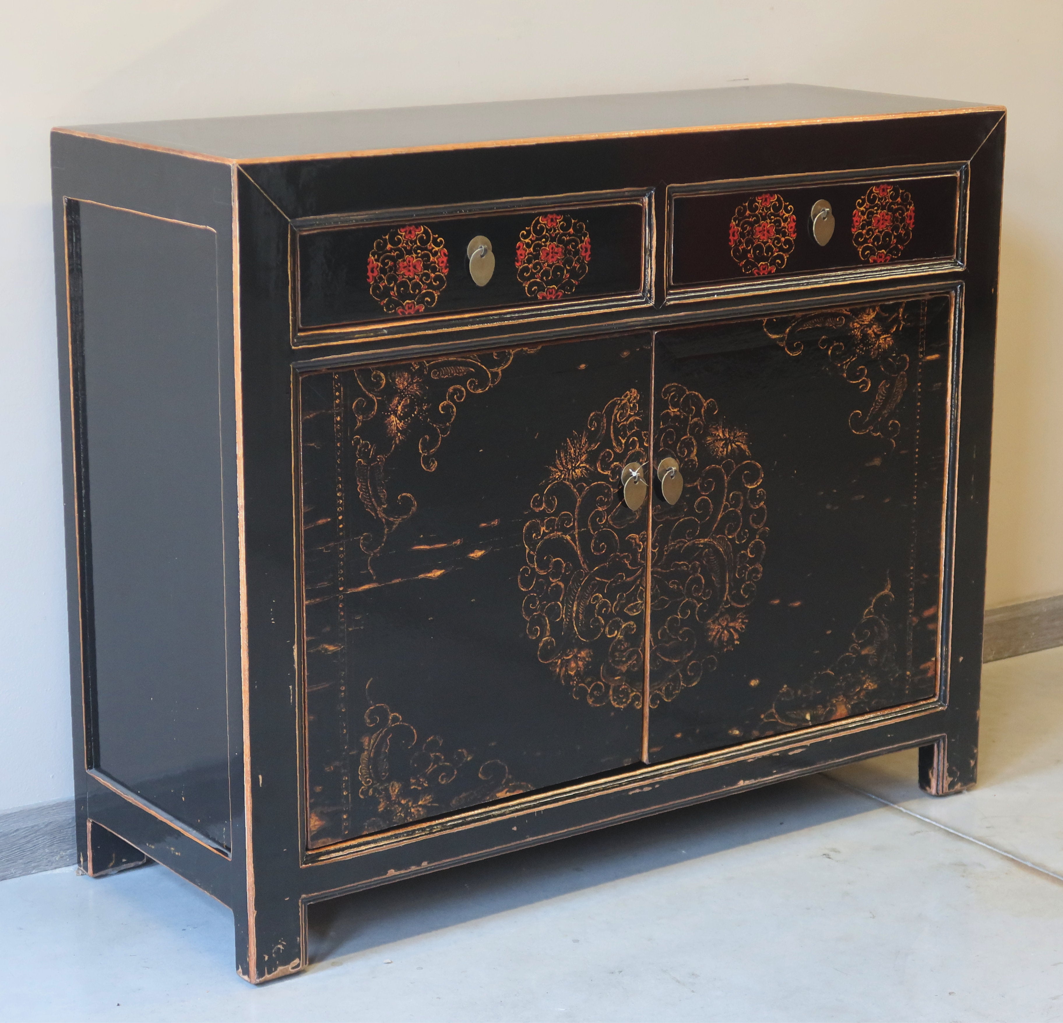 CREDENZA MONGOLIA LACCA DECORATA