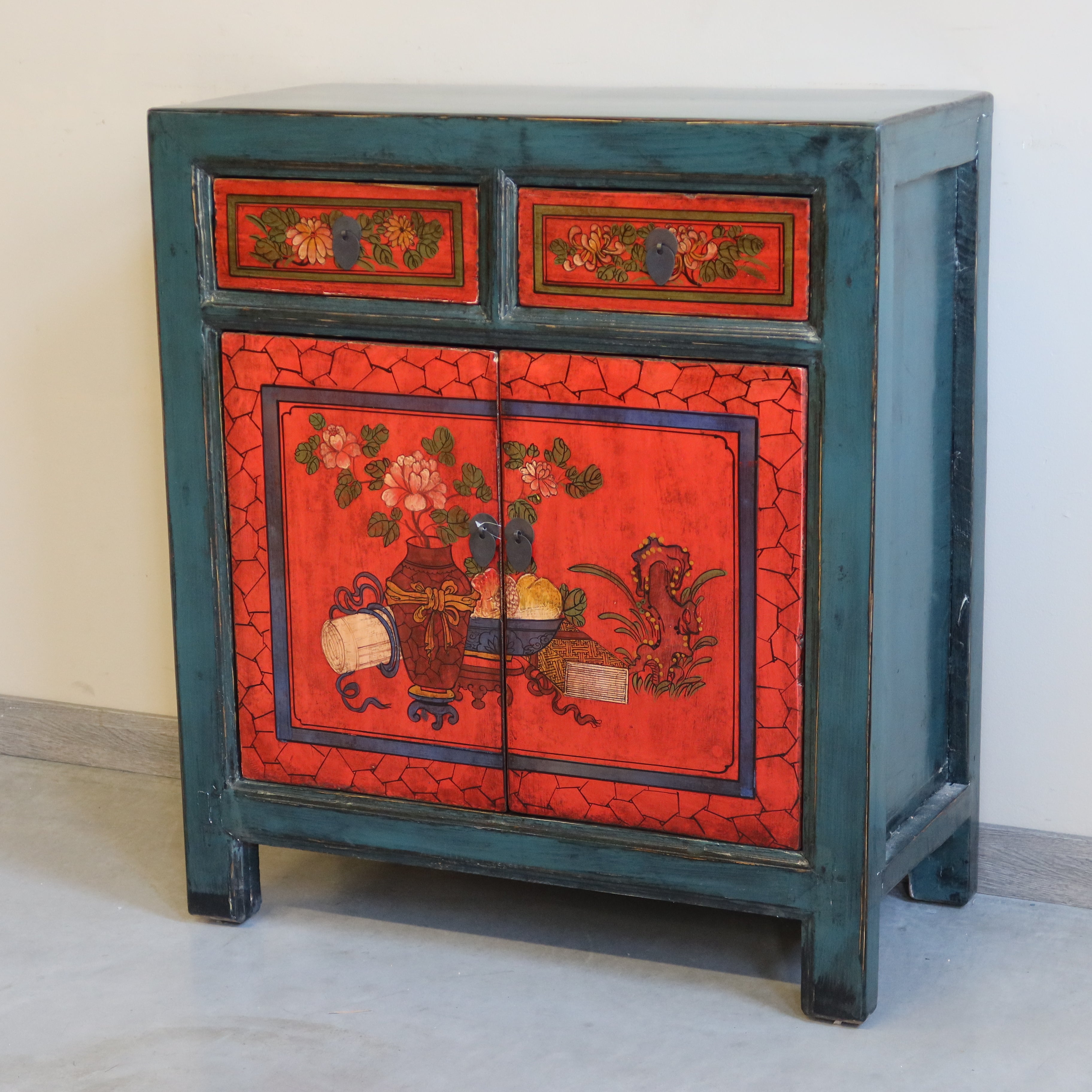 CREDENZINO MONGOLIA DECORATO
