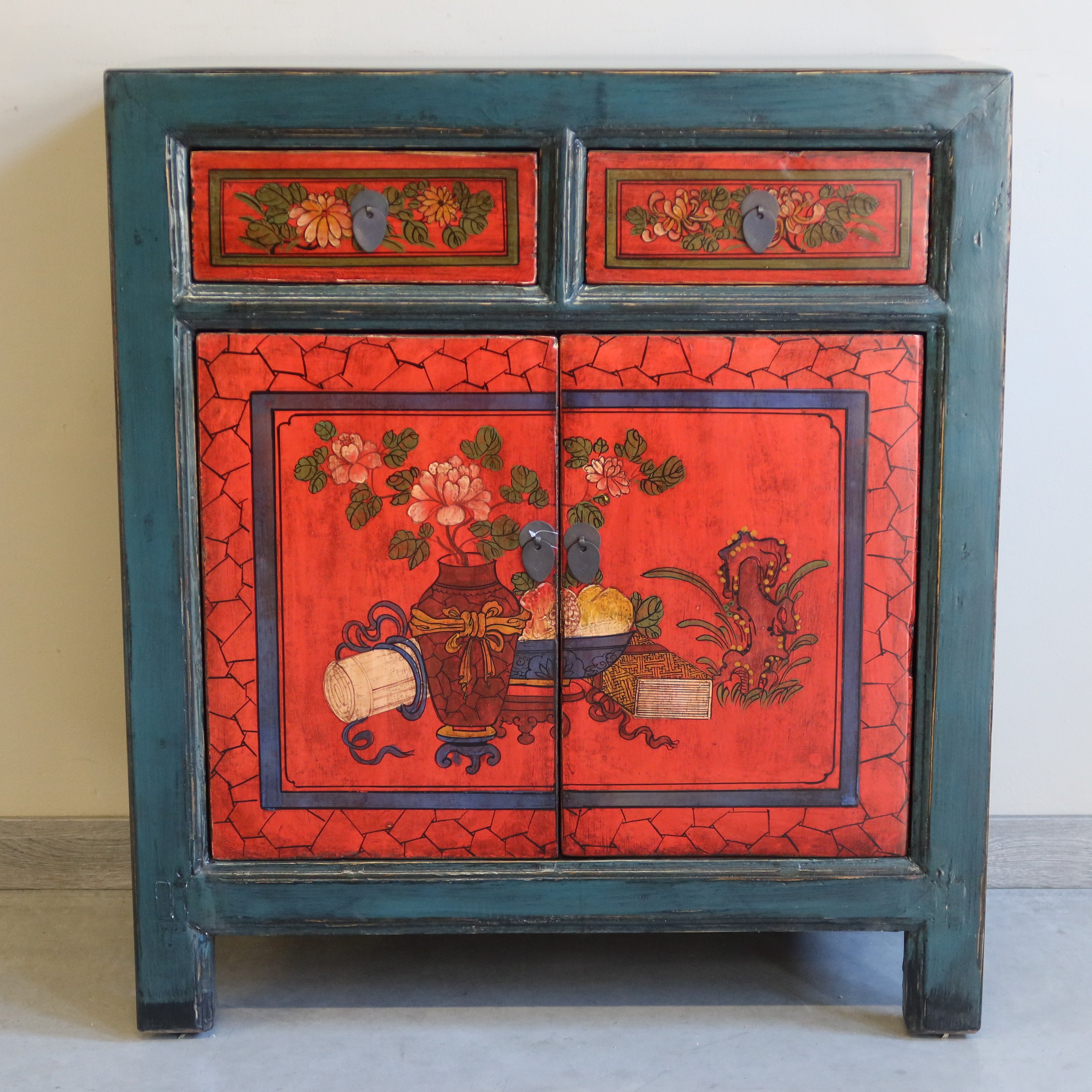 CREDENZINO MONGOLIA DECORATO