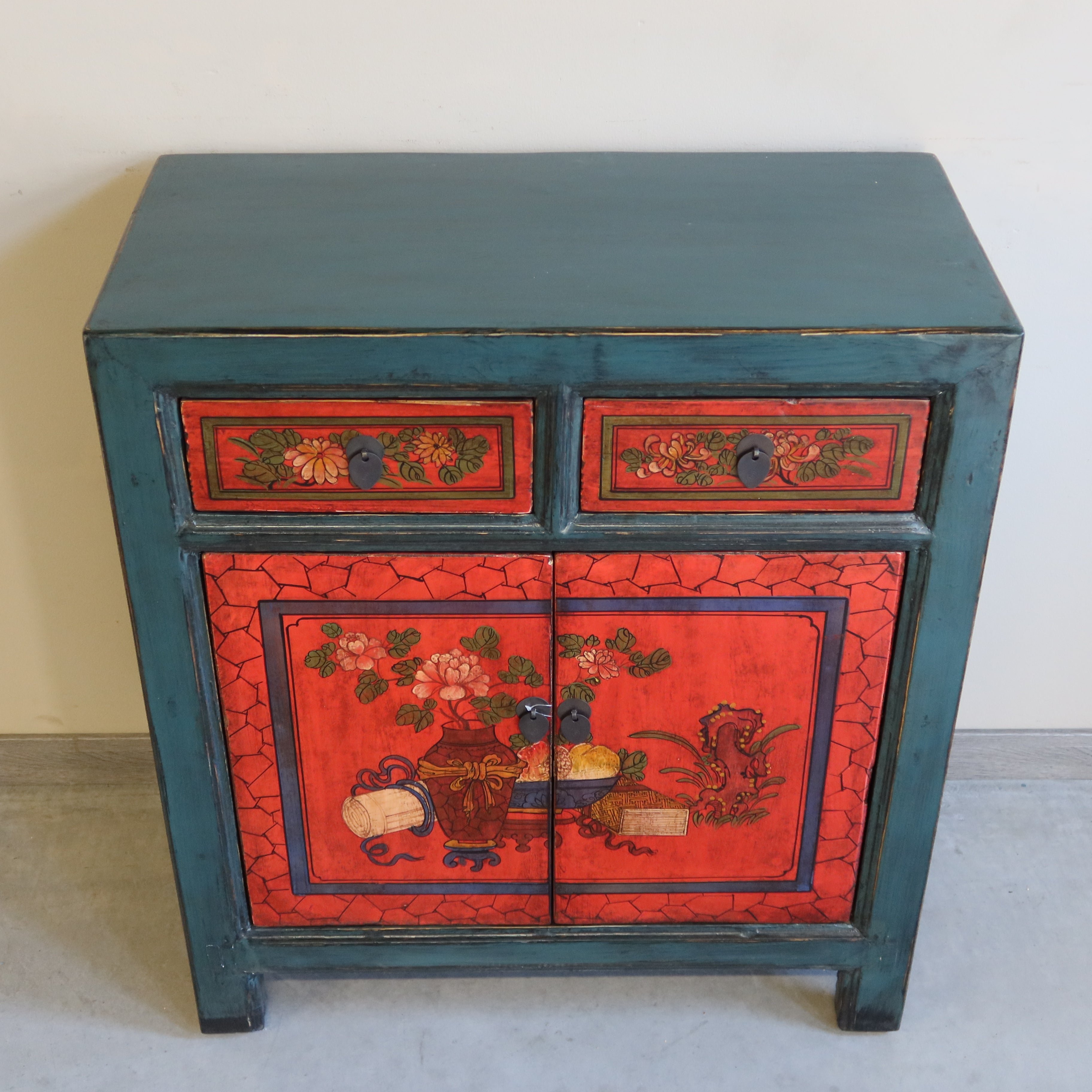 CREDENZINO MONGOLIA DECORATO