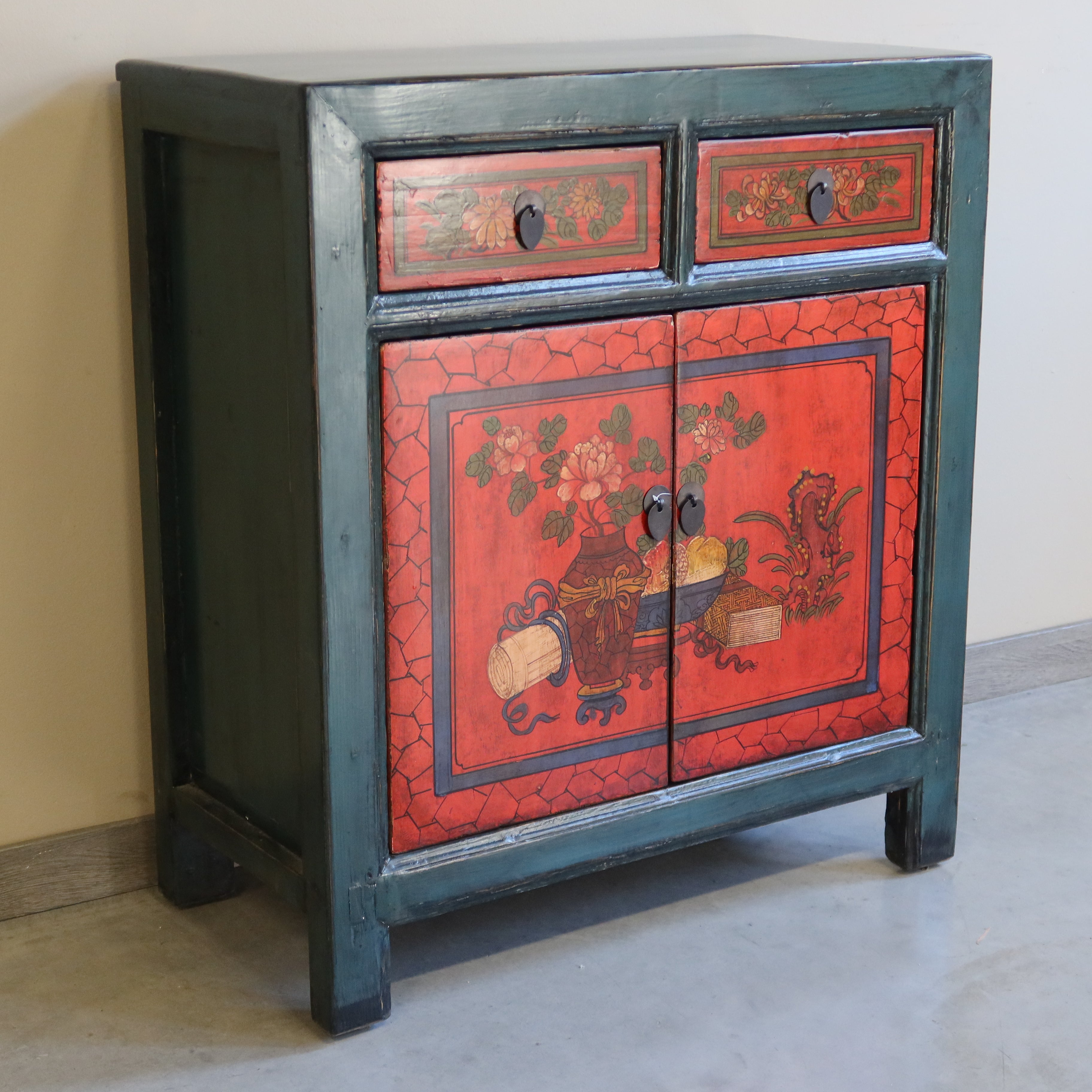 CREDENZINO MONGOLIA DECORATO