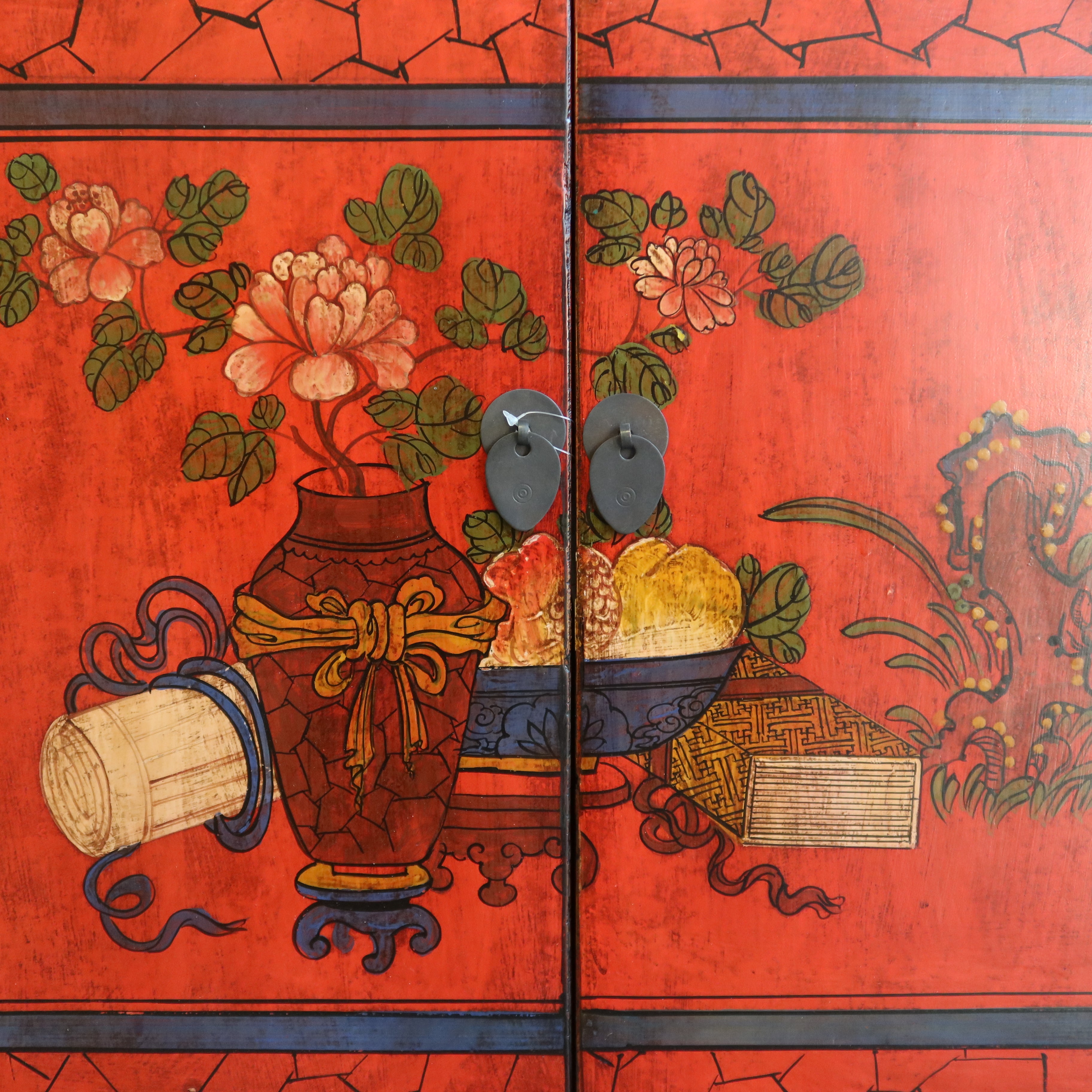 CREDENZINO MONGOLIA DECORATO