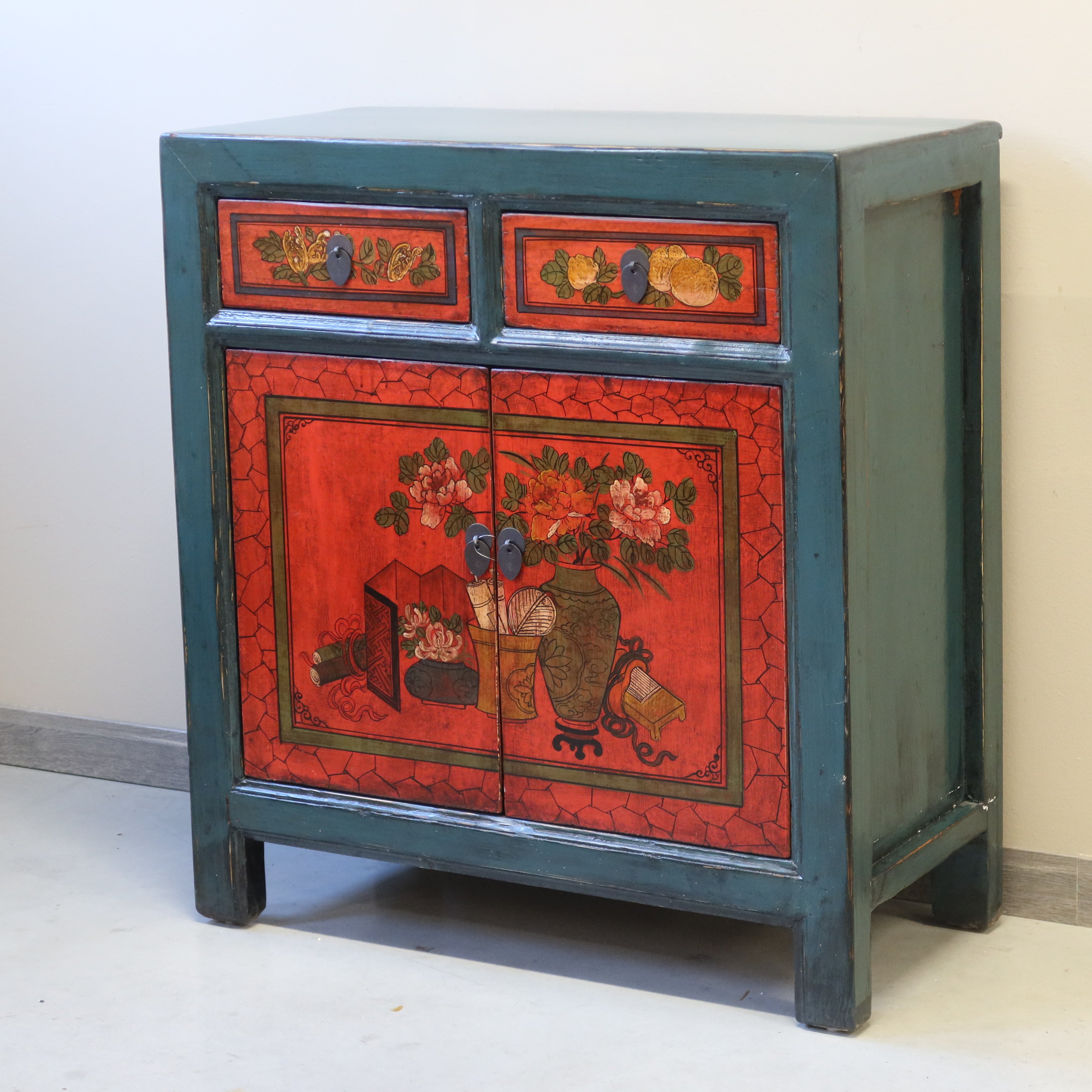 CREDENZINO MONGOLIA DECORATO