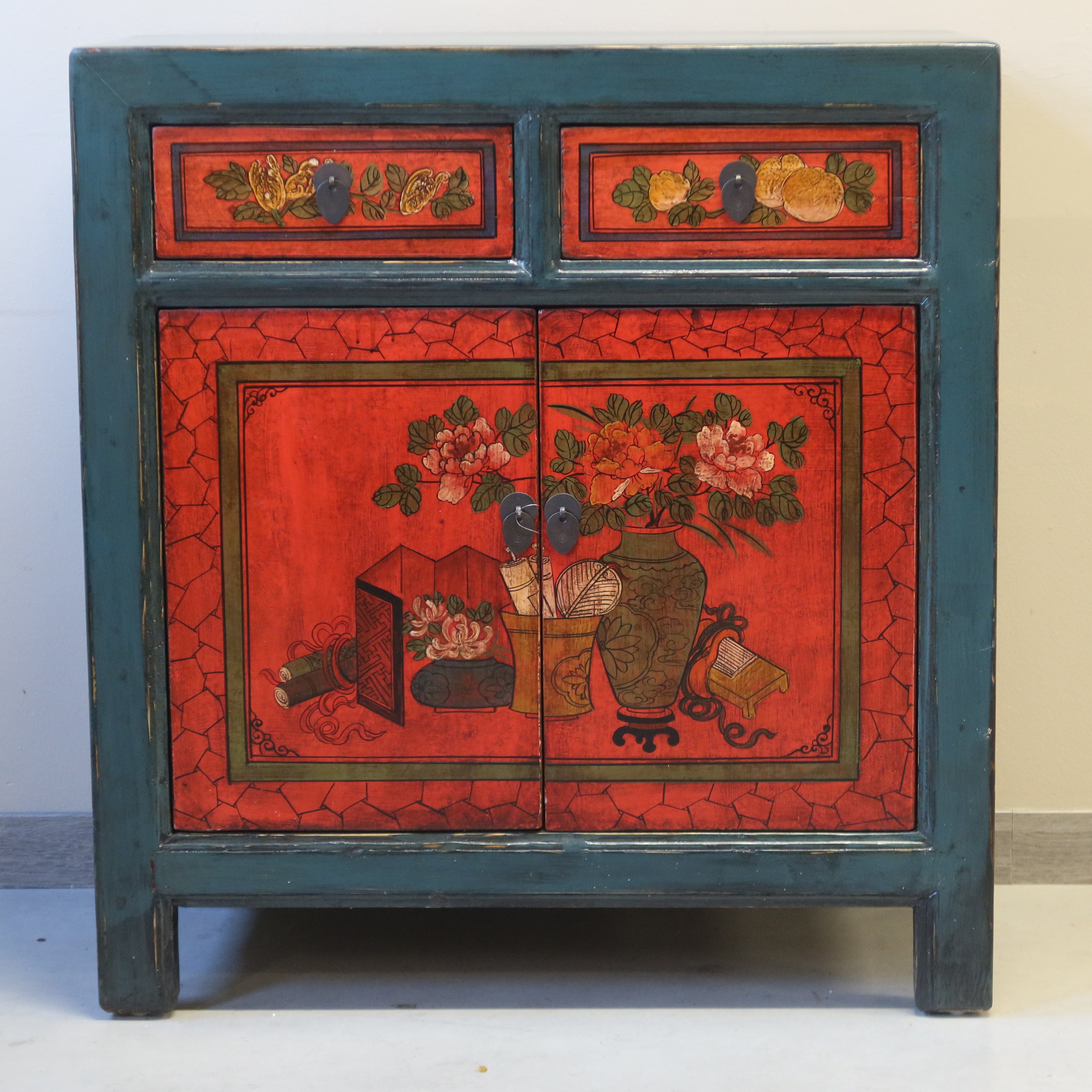 CREDENZINO MONGOLIA DECORATO