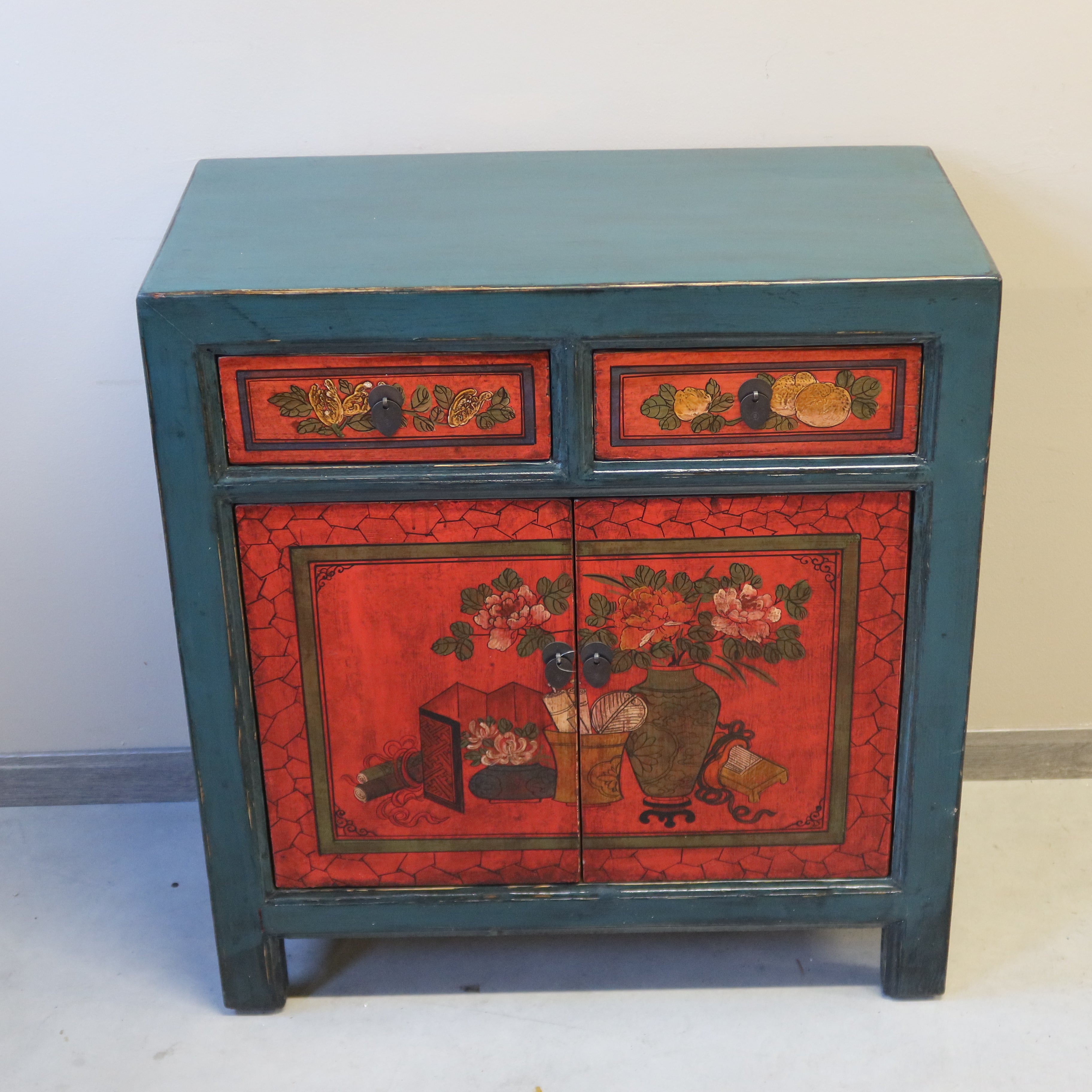 CREDENZINO MONGOLIA DECORATO