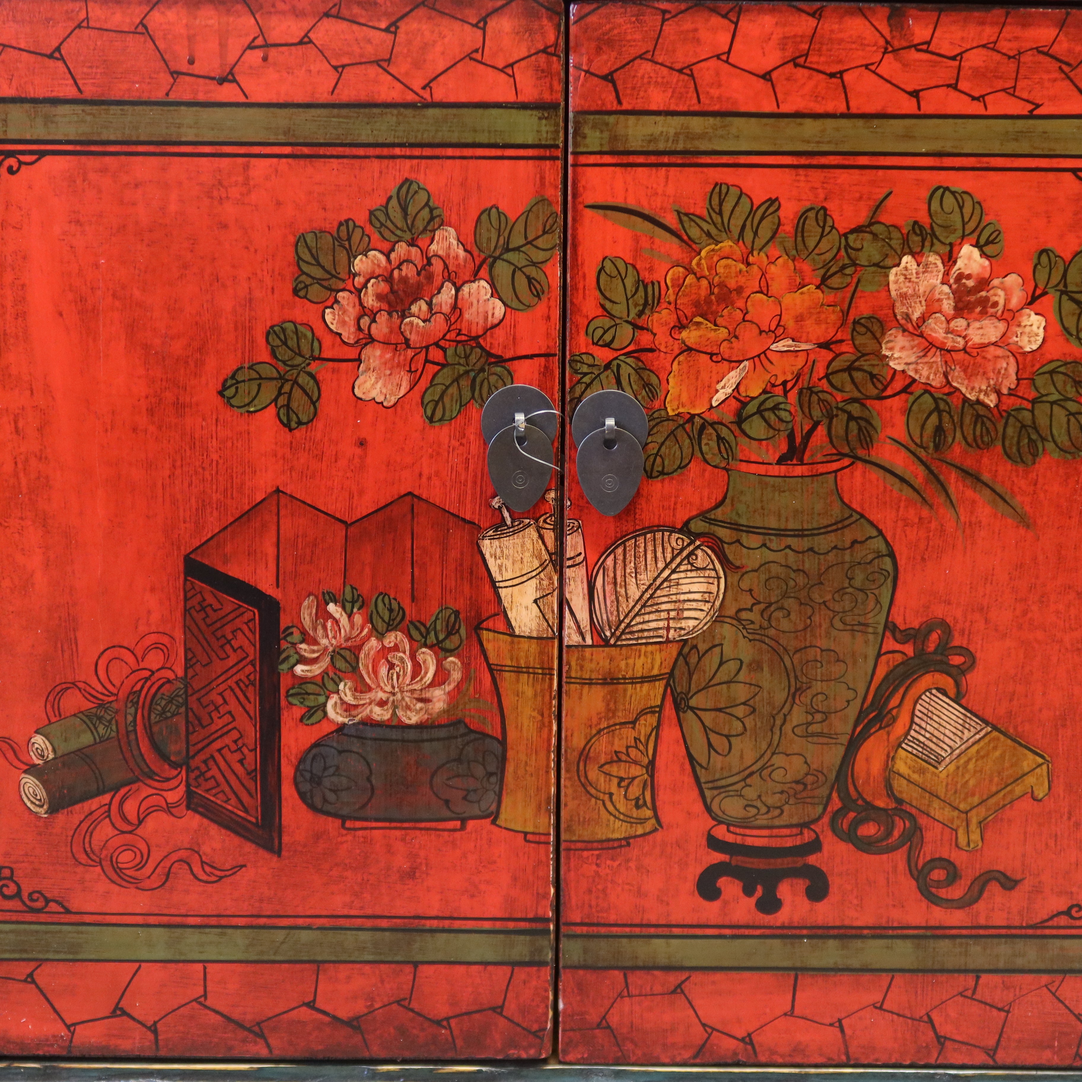 CREDENZINO MONGOLIA DECORATO
