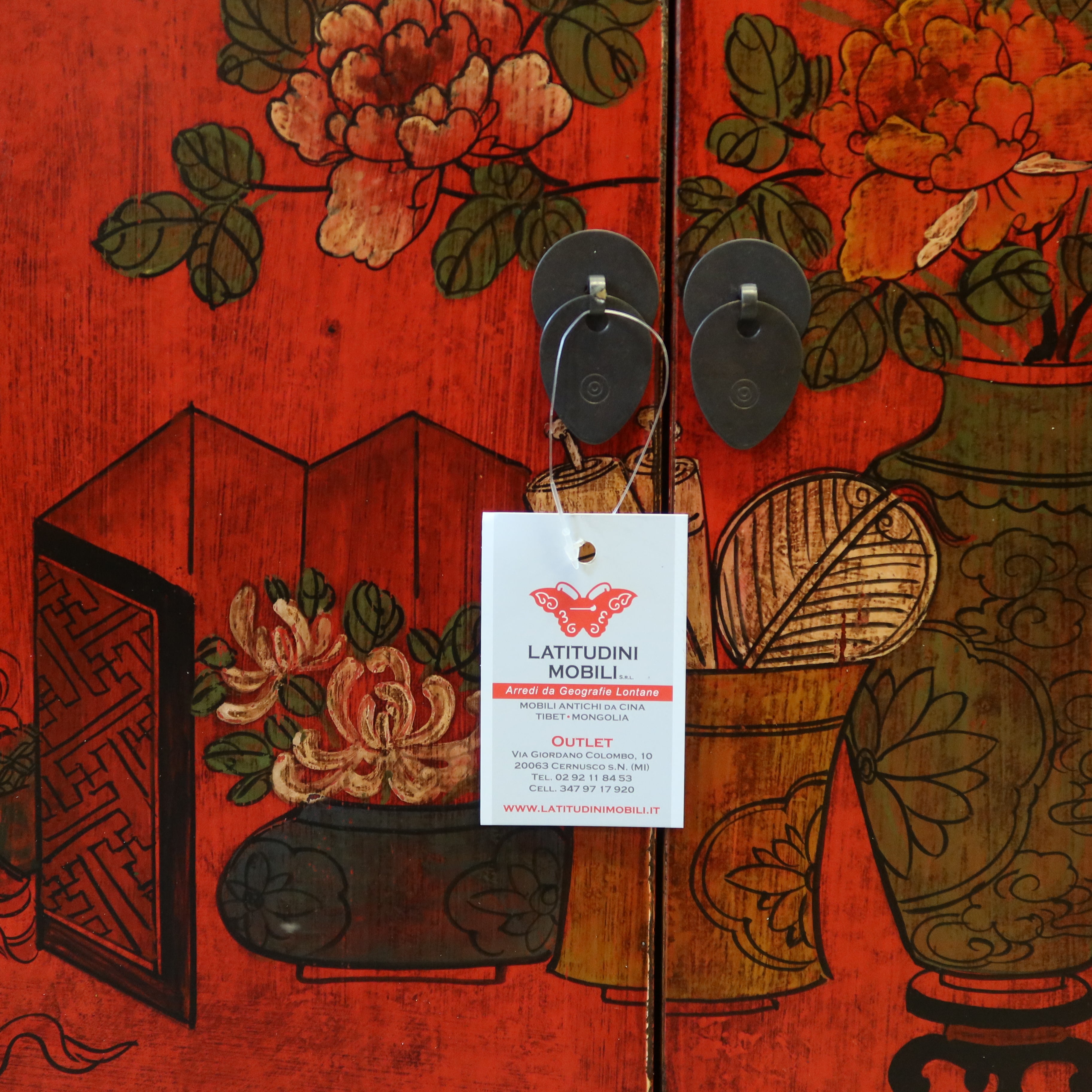 CREDENZINO MONGOLIA DECORATO
