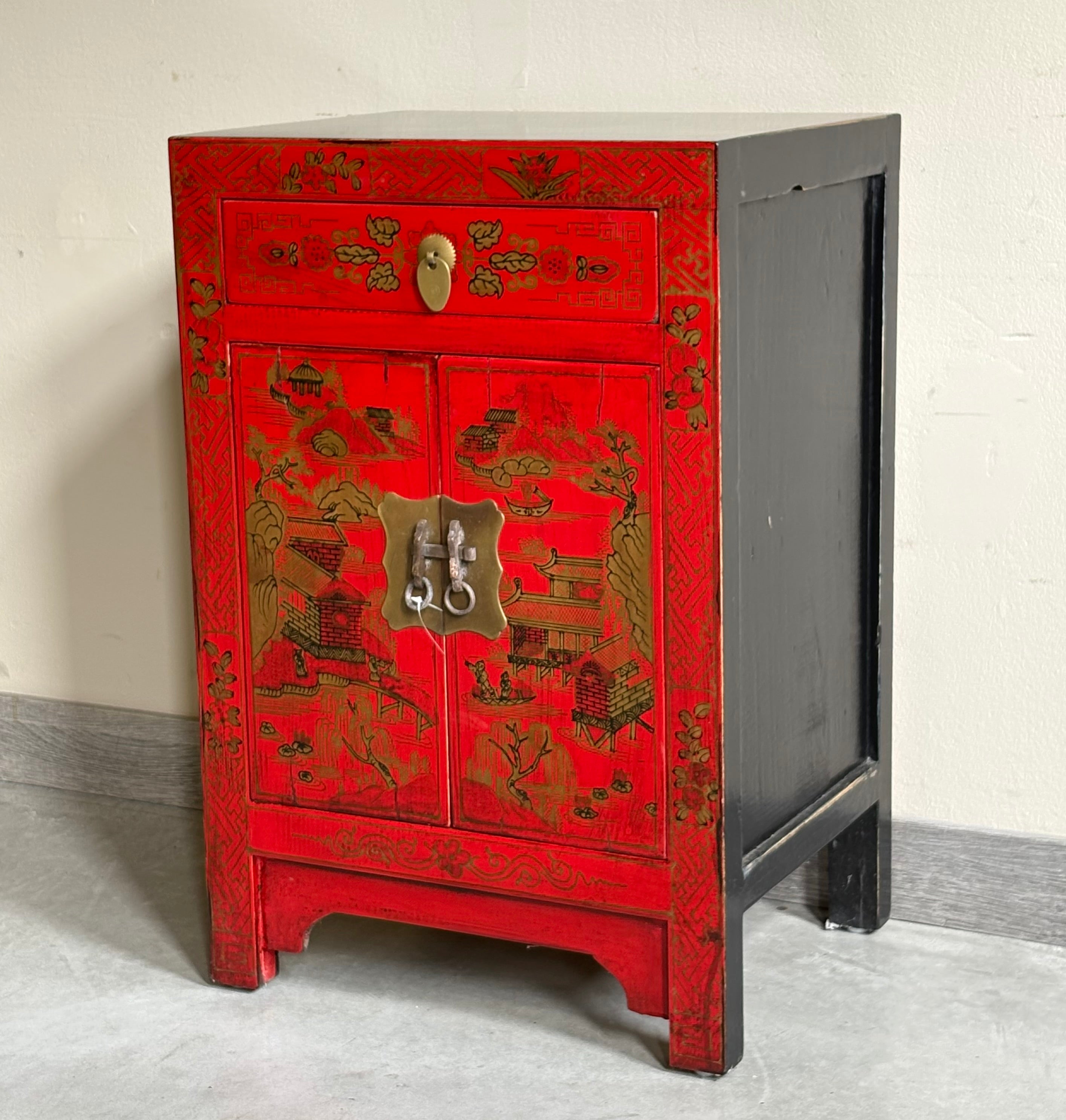 COMODINO CINESE DELLO SHANXI DECORATO