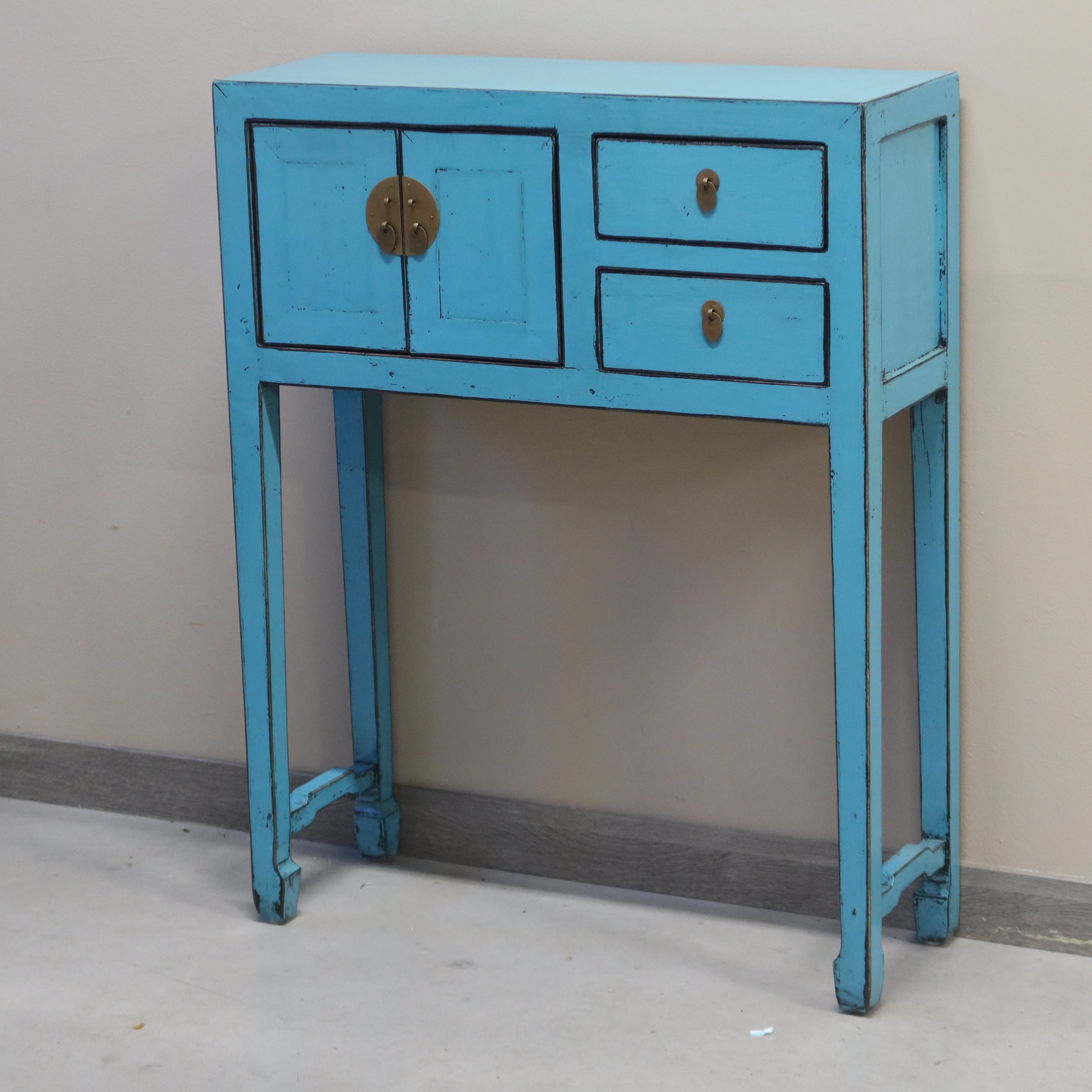 CONSOLINA CINESE LACCA AZZURRA