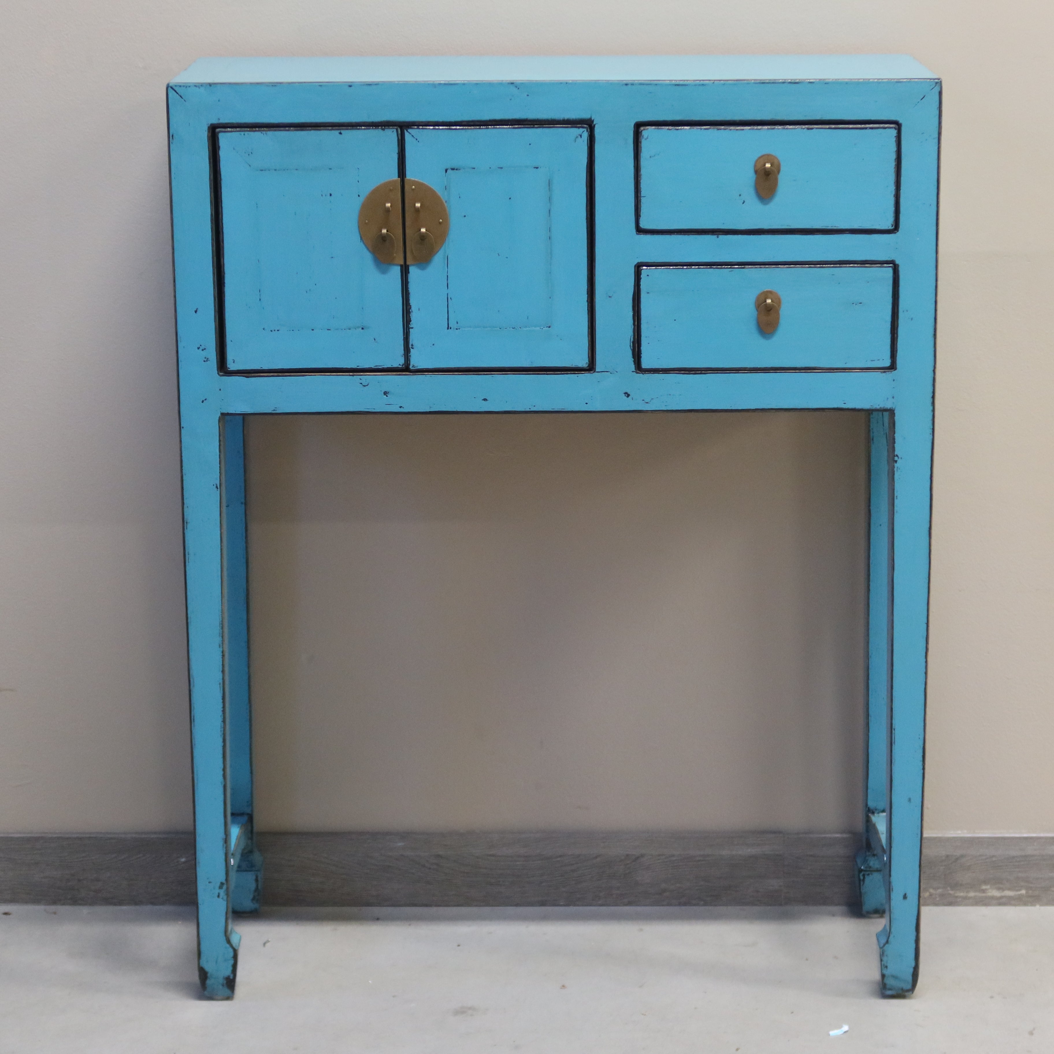 CONSOLINA CINESE LACCA AZZURRA