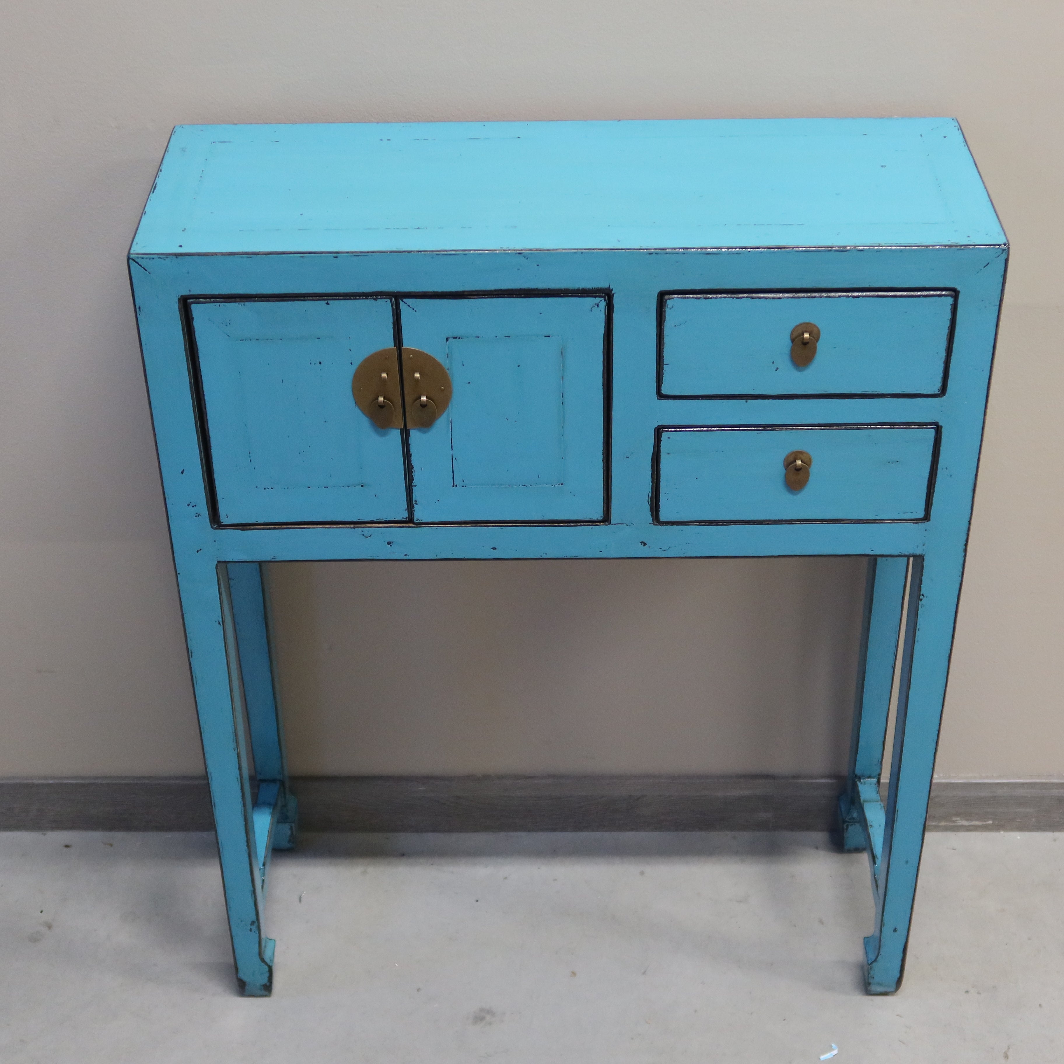 CONSOLINA CINESE LACCA AZZURRA