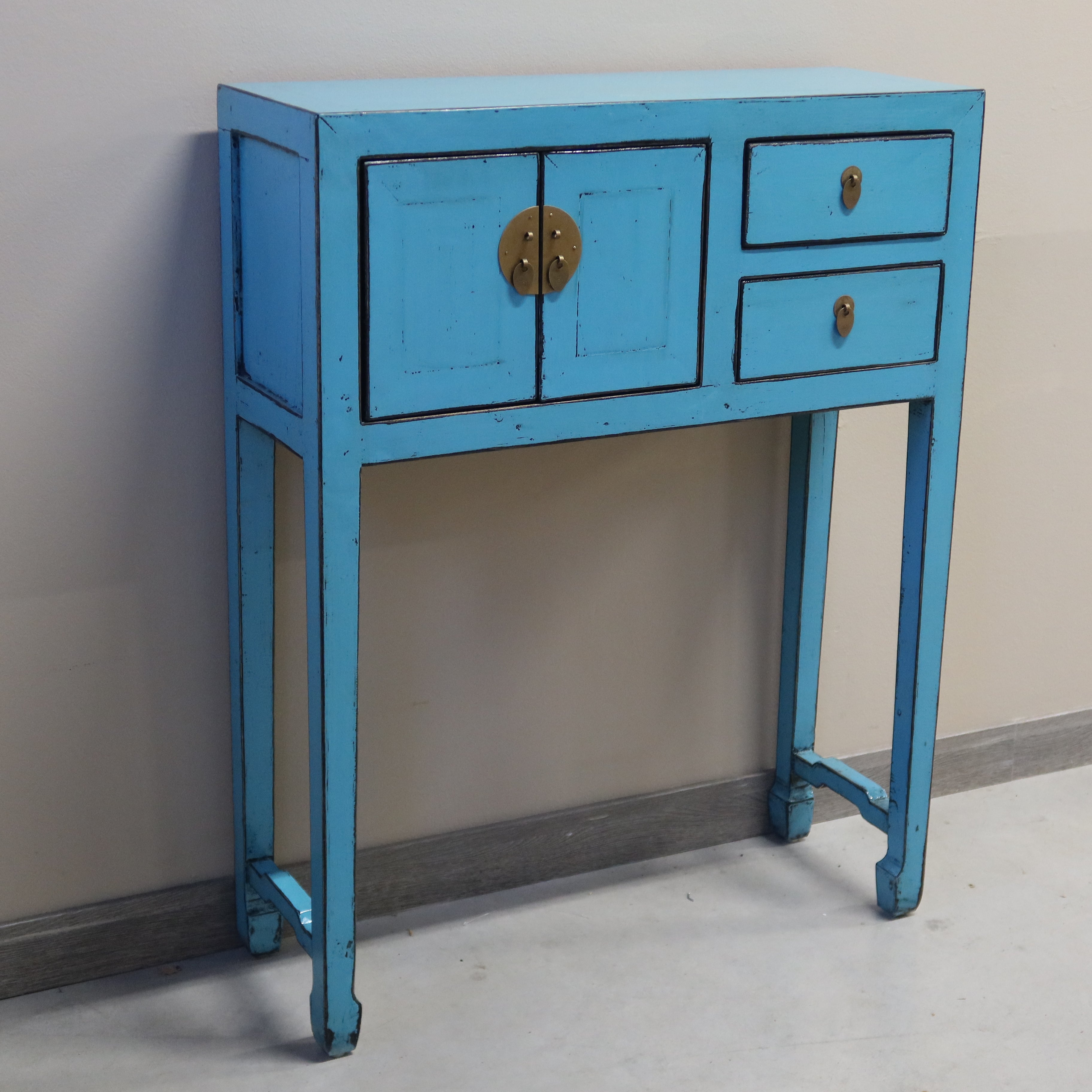 CONSOLINA CINESE LACCA AZZURRA