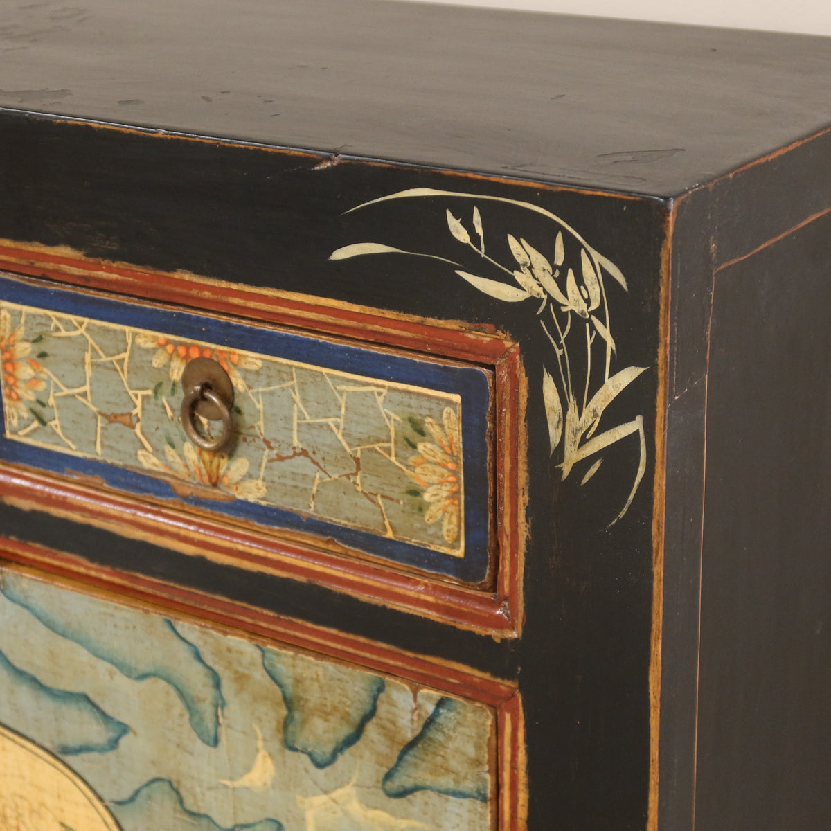 CREDENZINO MONGOLIA DECORATO