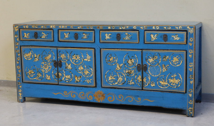 CASSAPANCA CINESE DELLO SHANXI IN LACCA DECORATA