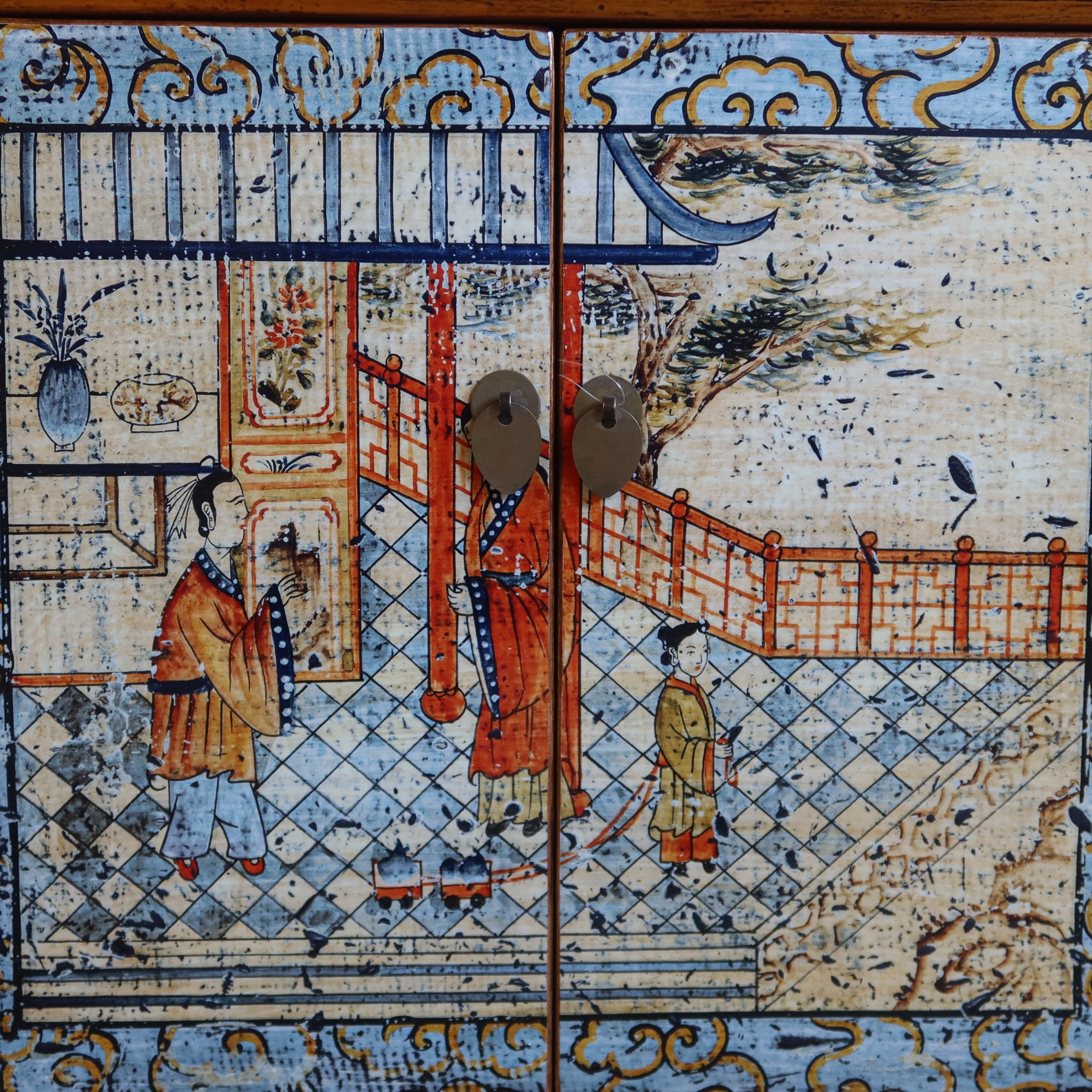 CREDENZINA MONGOLIA DECORATA