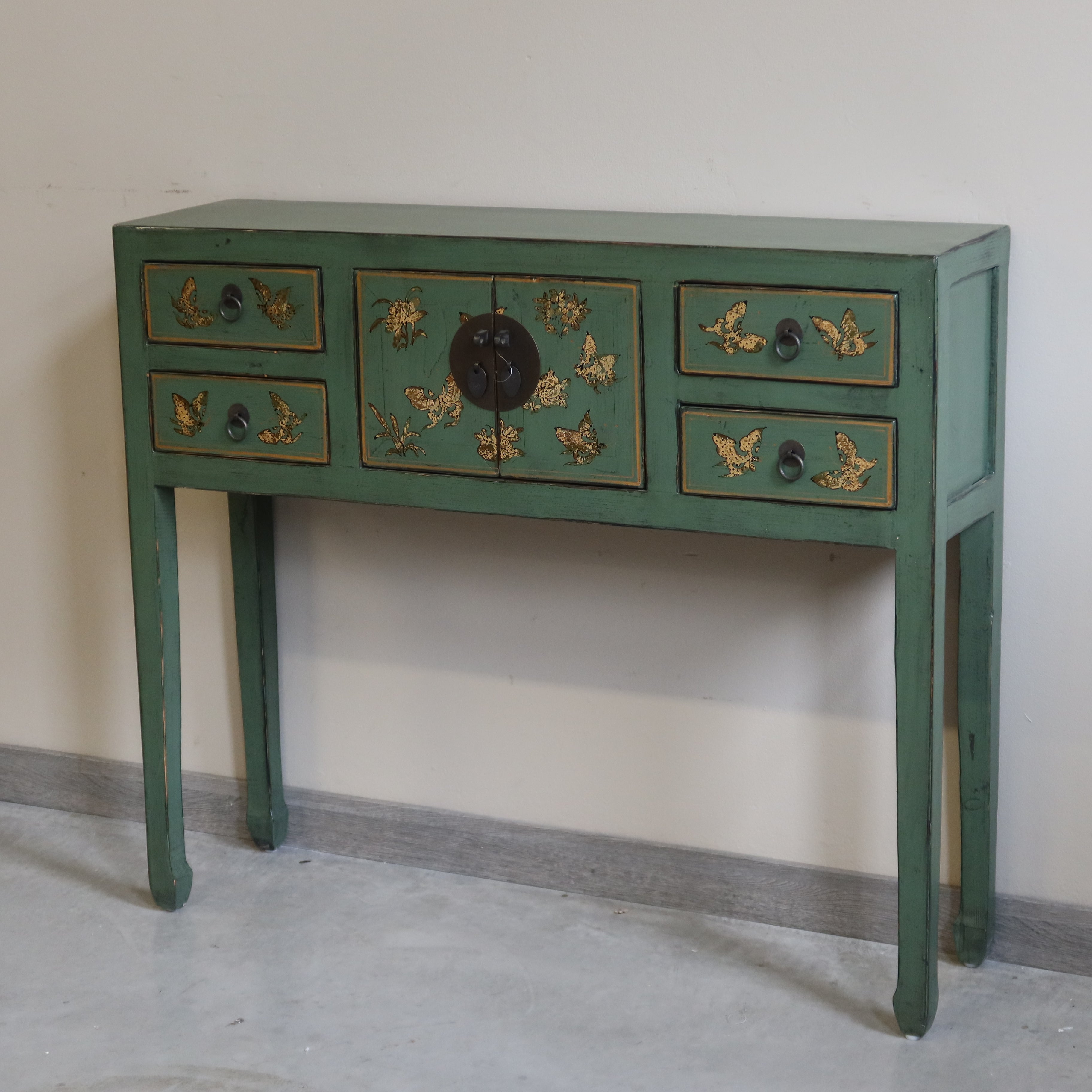 CONSOLLE SHANXI IN LACCA DECORATA