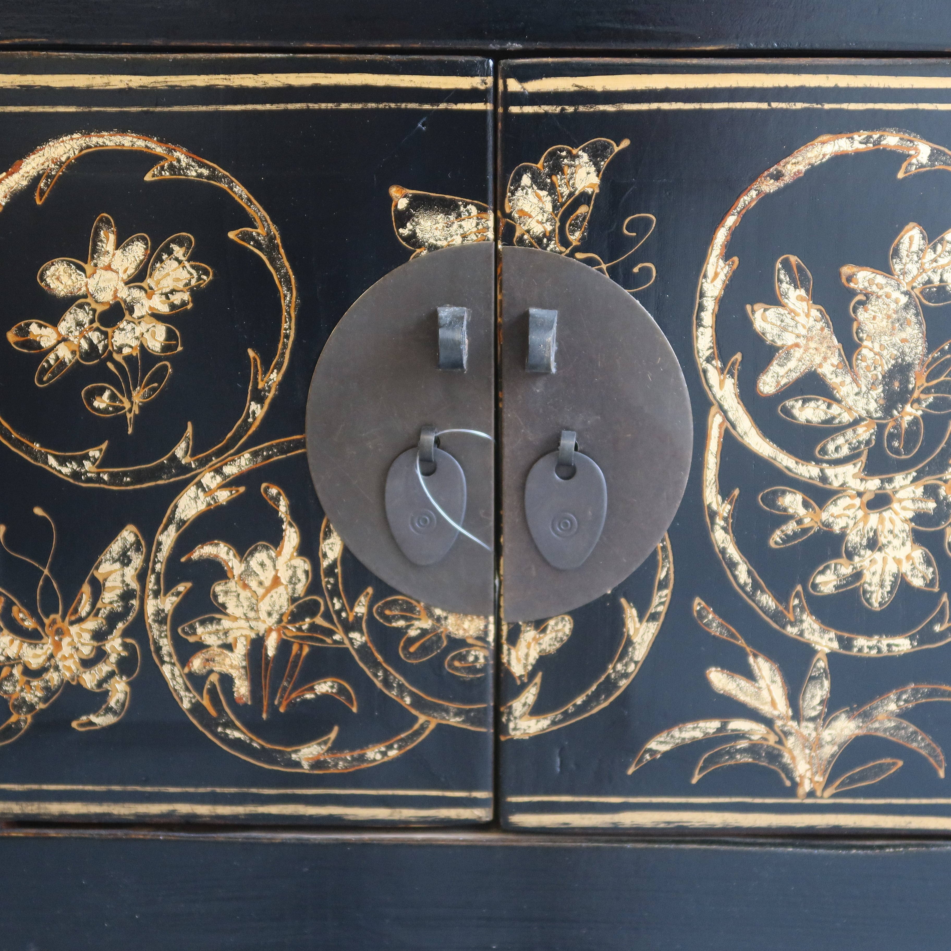CONSOLLE SHANXI NERA DECORATA