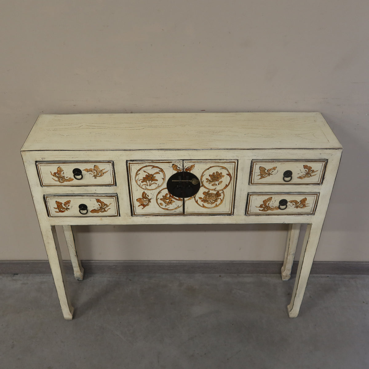 CONSOLLE SHANXI IN LACCA DECORATA
