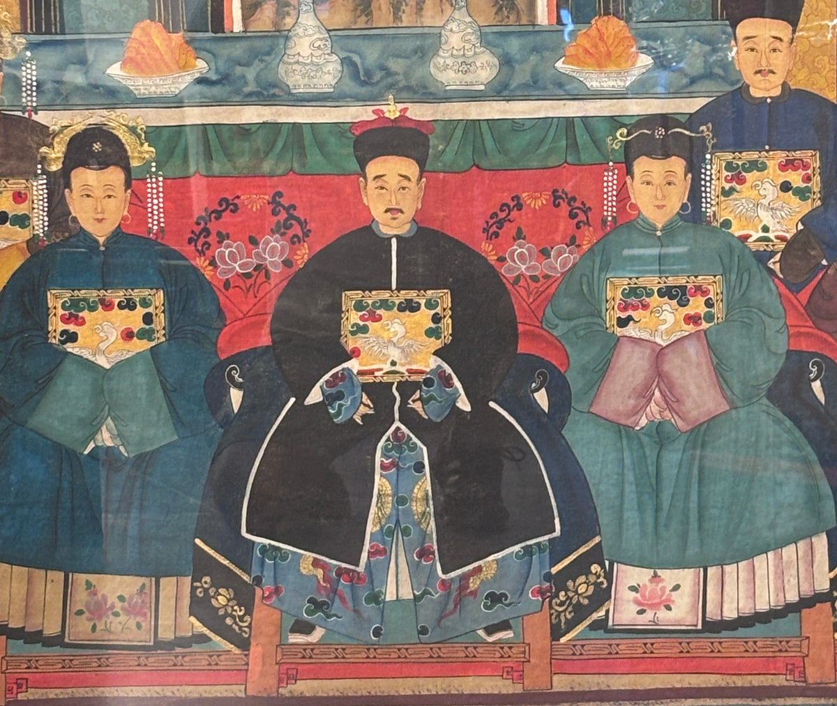 DIPINTO SU TELA "FAMIGLIA IMPERIALE" CINESE