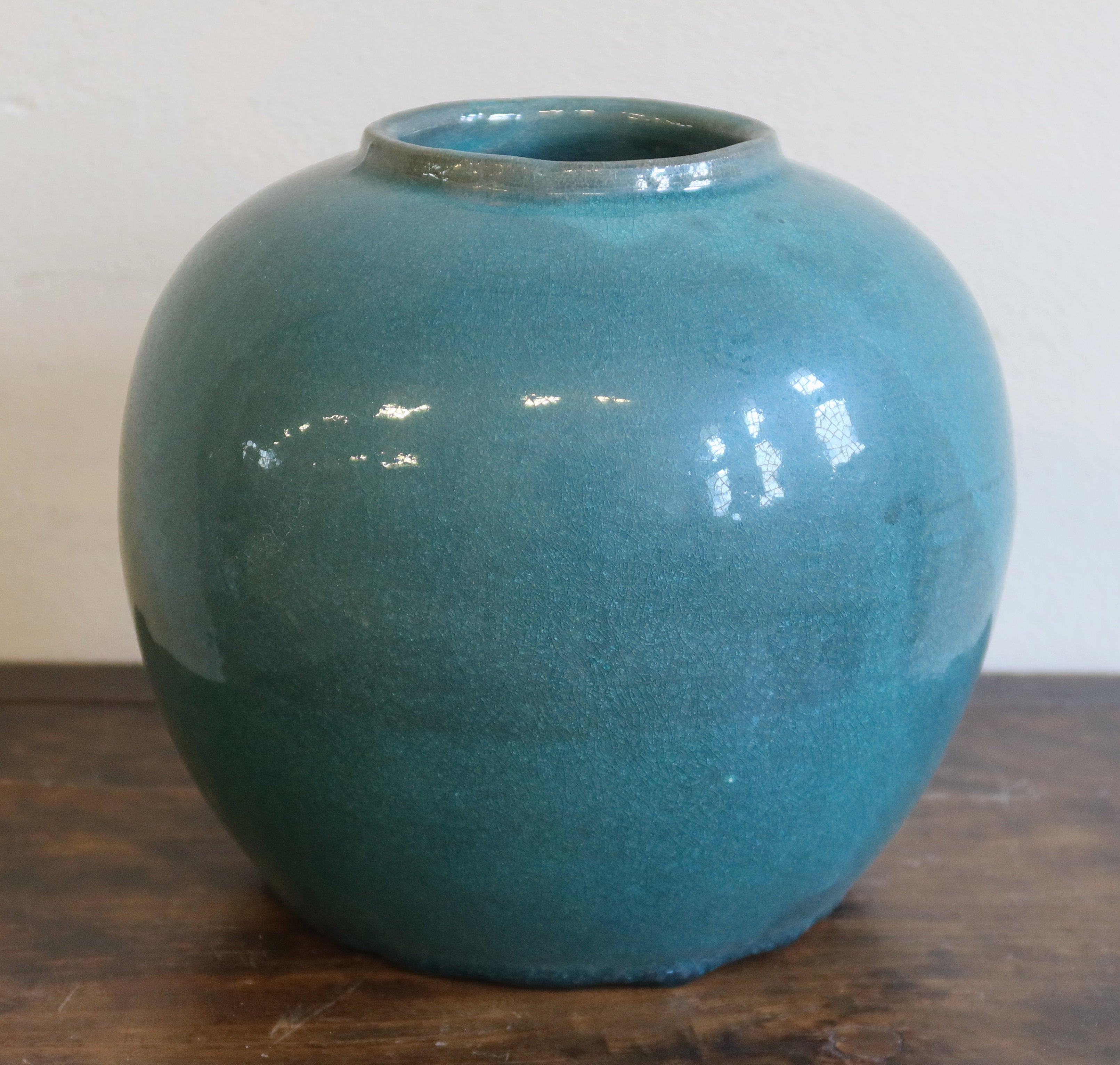 VASO CINESE IN CERAMICA VERDE