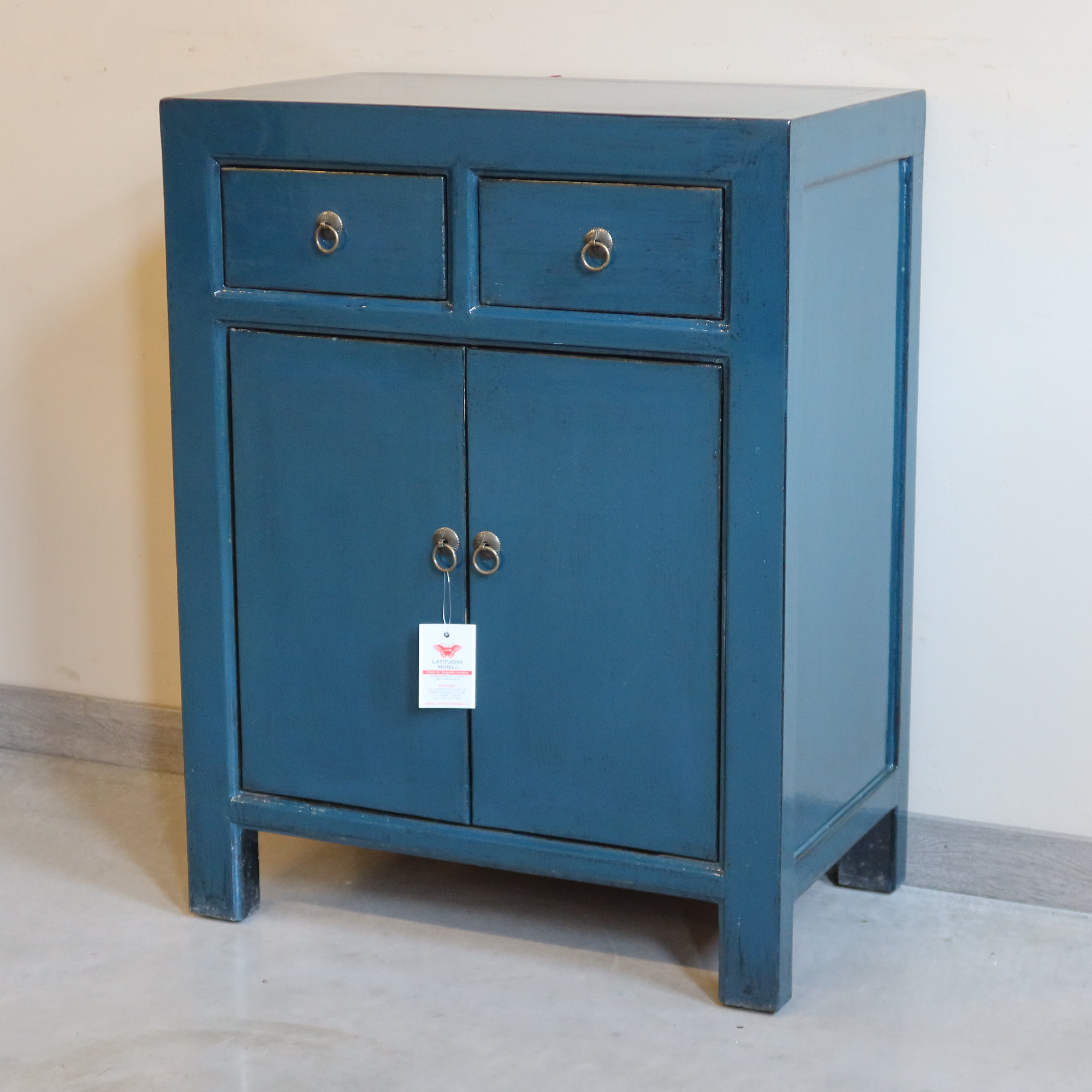 CREDENZINO CINESE IN LACCA BLU