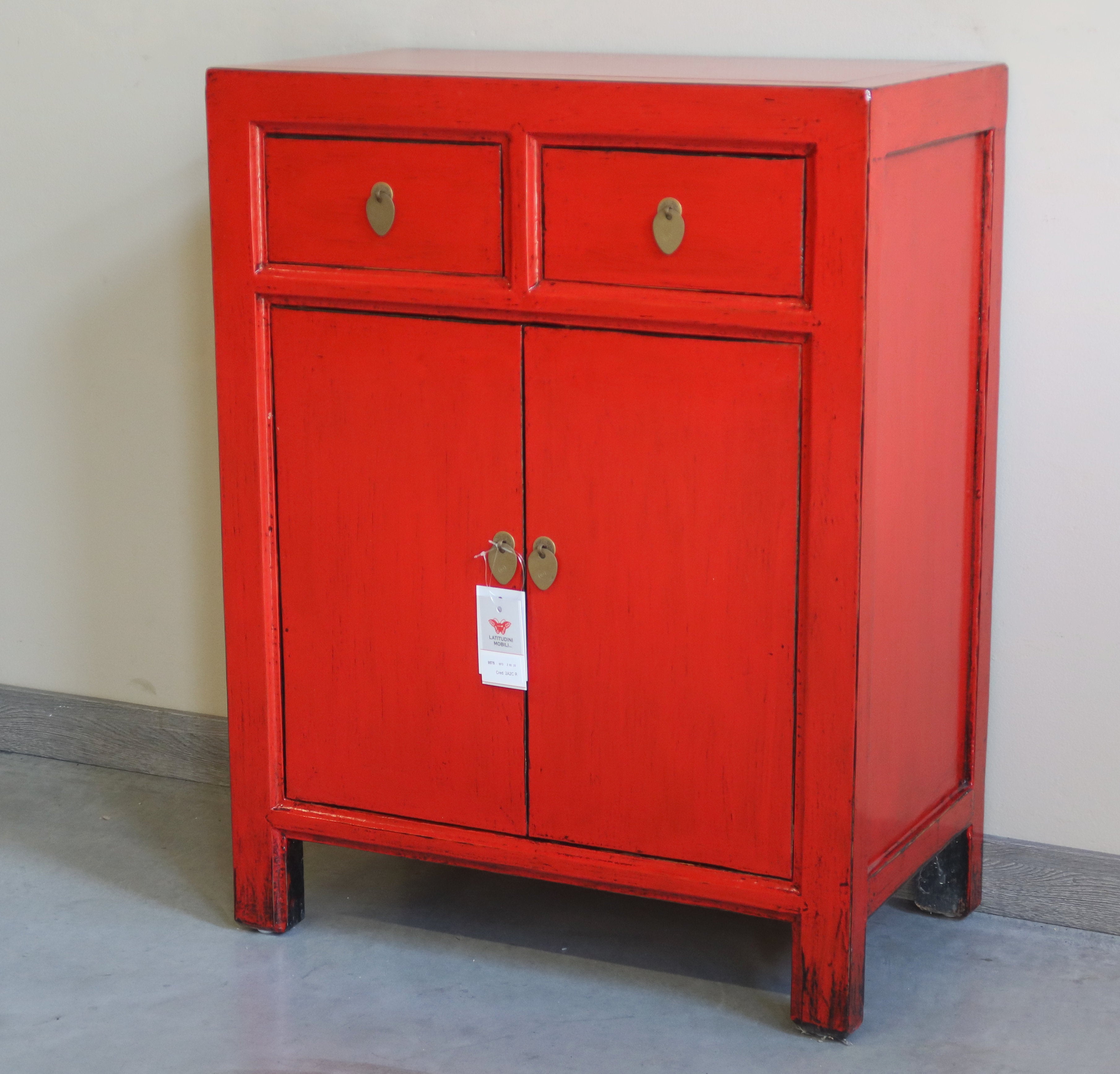 CREDENZINO CINESE LACCA ROSSA