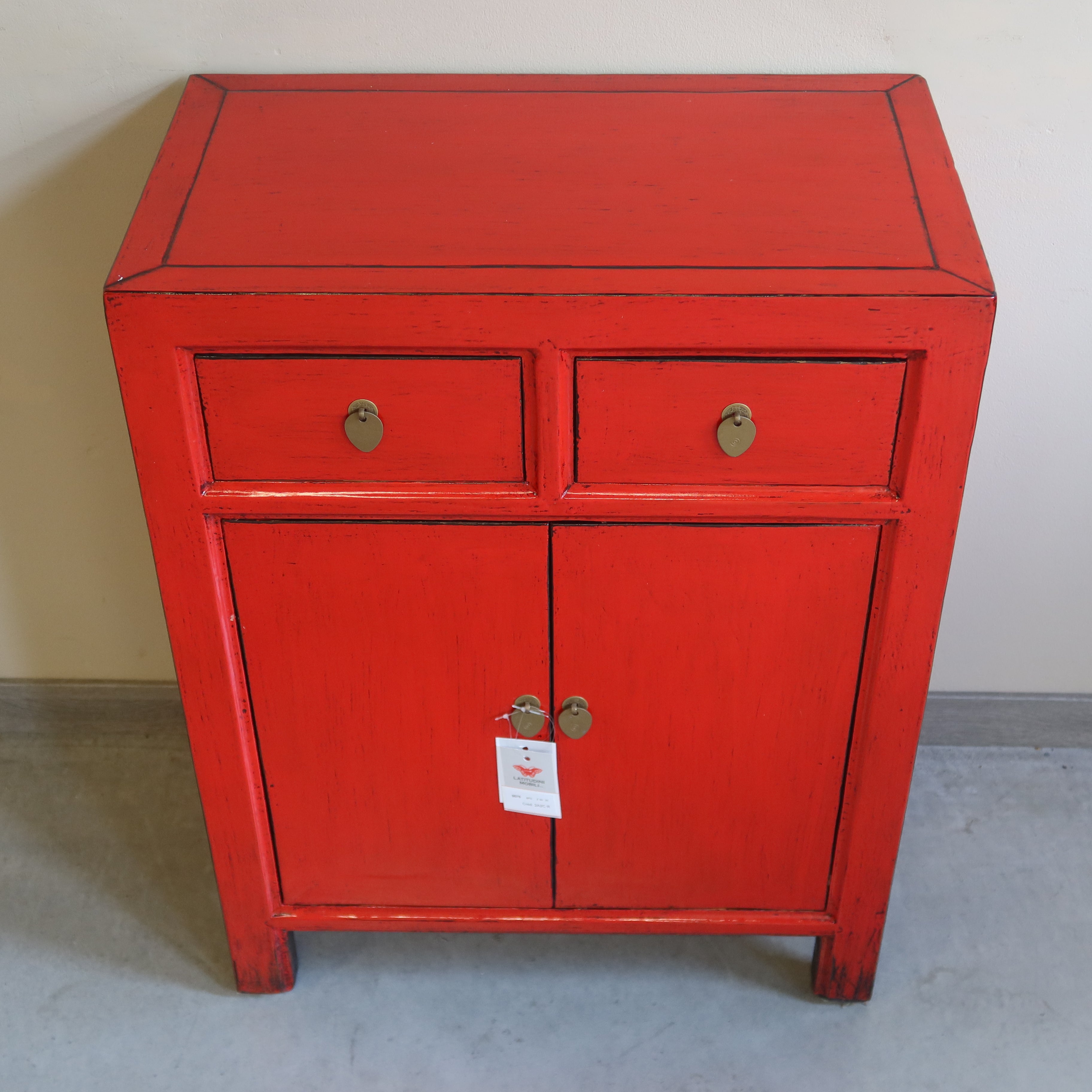 CREDENZINO CINESE LACCA ROSSA