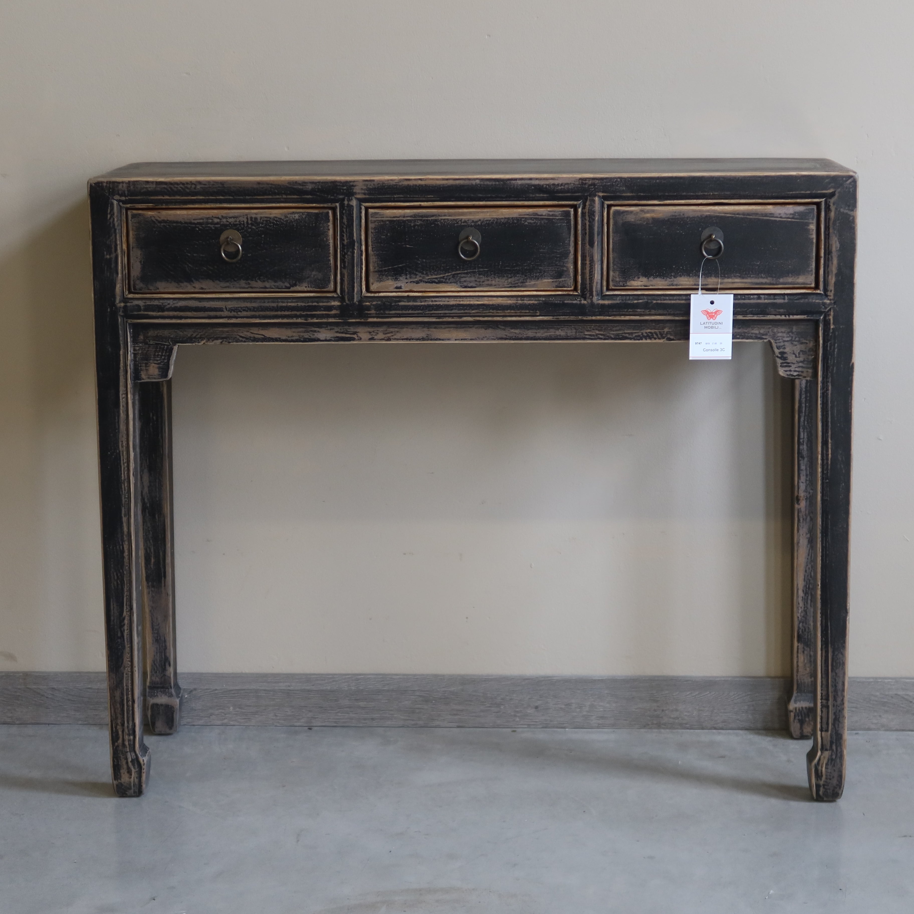 CONSOLLE CINESE 3C LACCA NERA