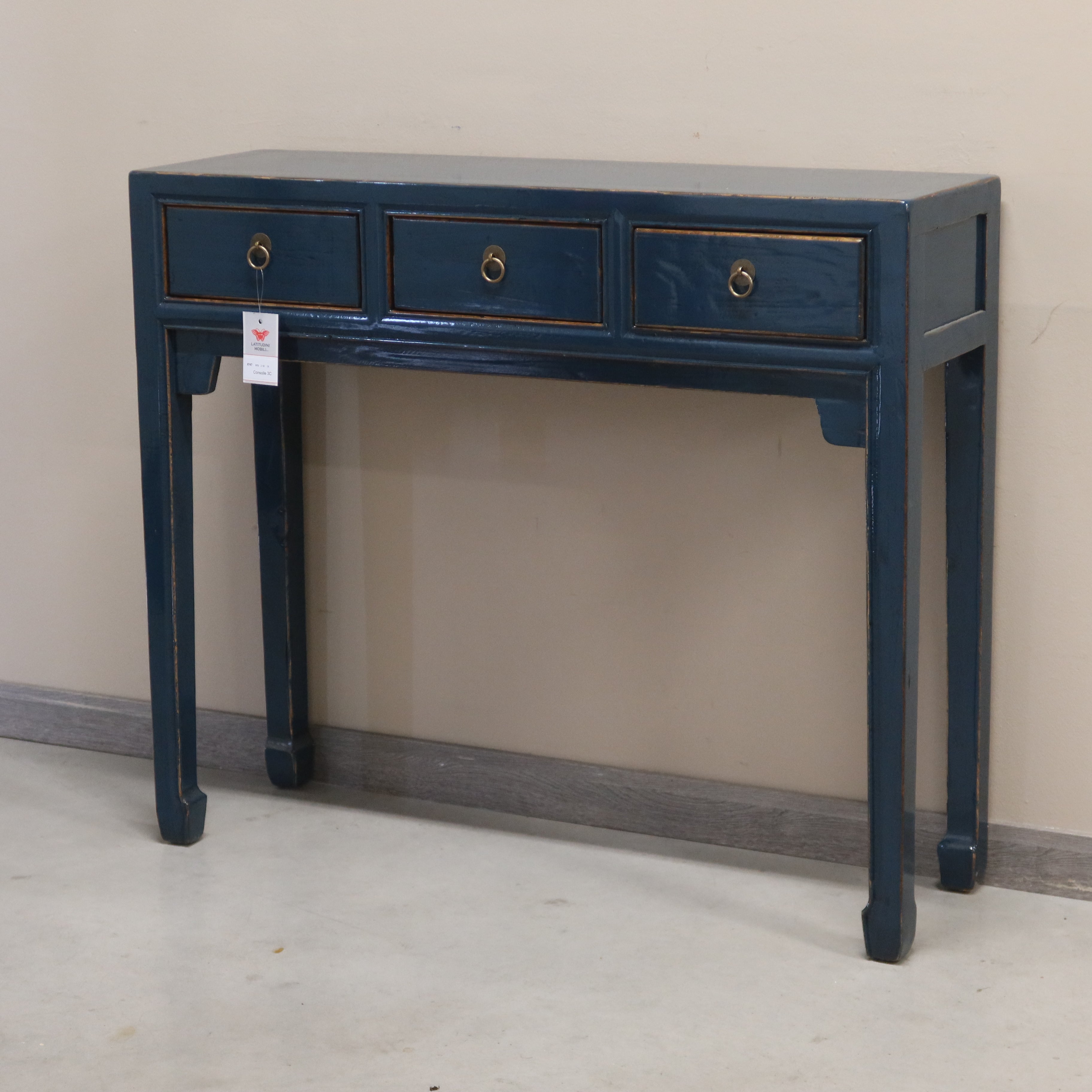 CONSOLLE CINESE LACCA BLU 3C