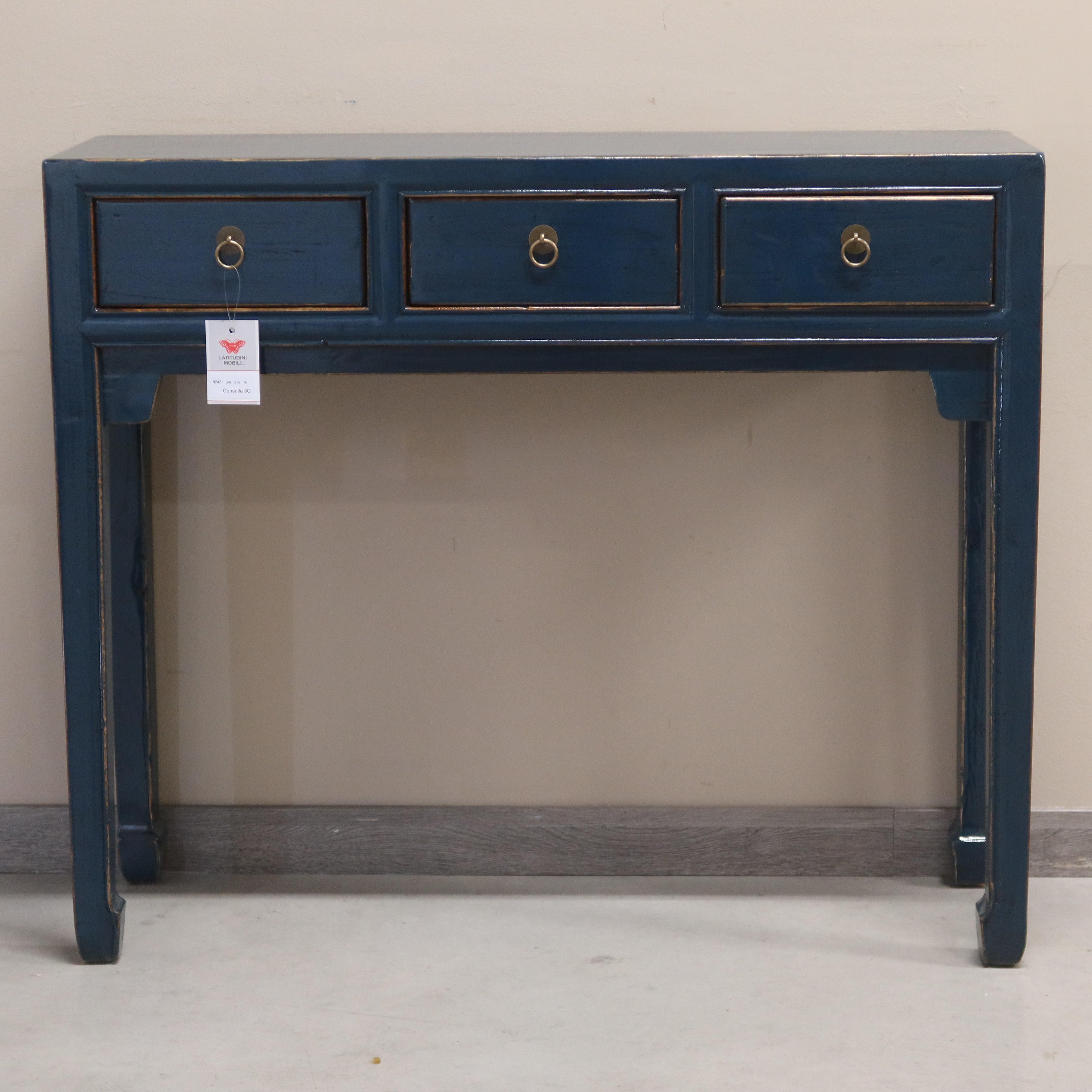 CONSOLLE CINESE LACCA BLU 3C