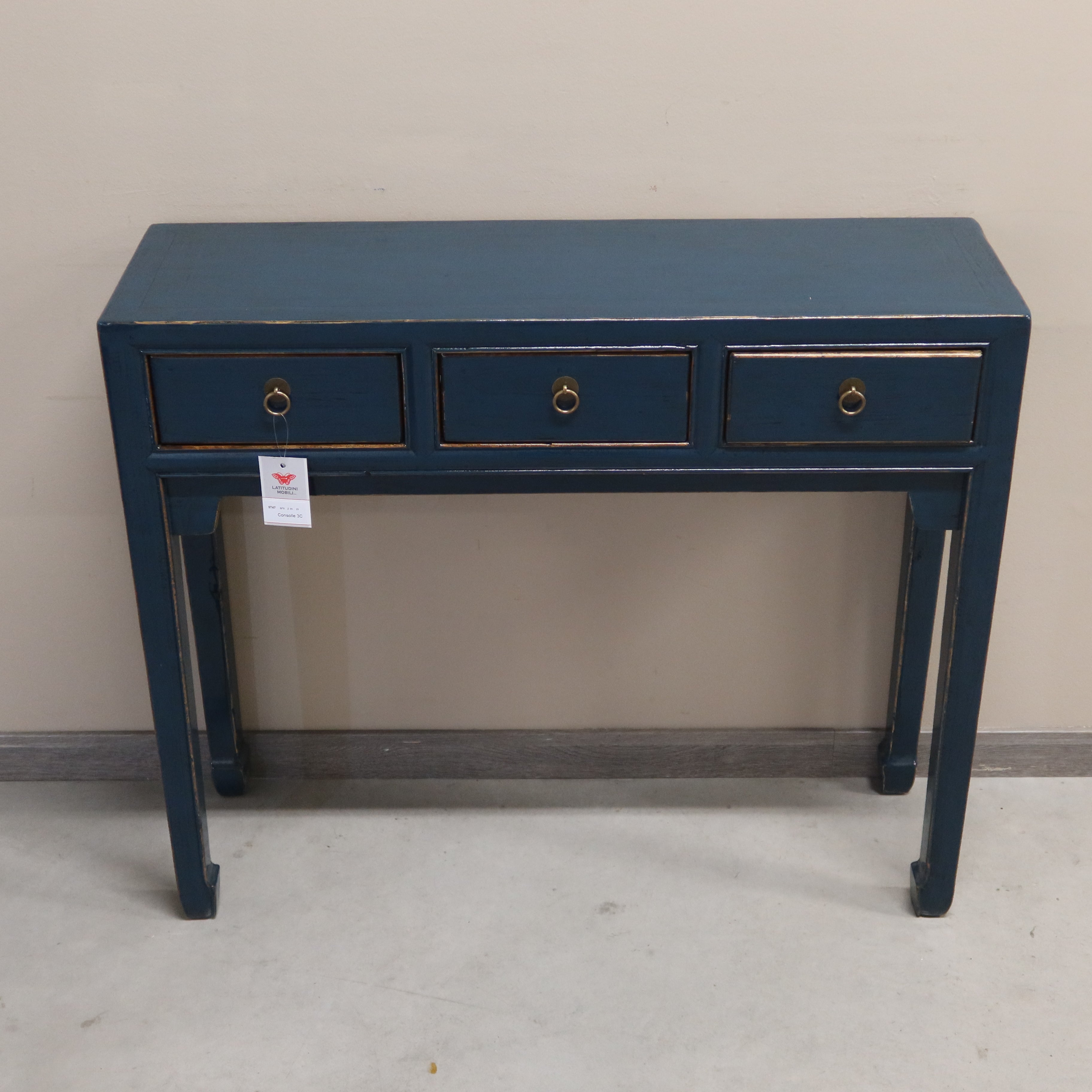 CONSOLLE CINESE LACCA BLU 3C