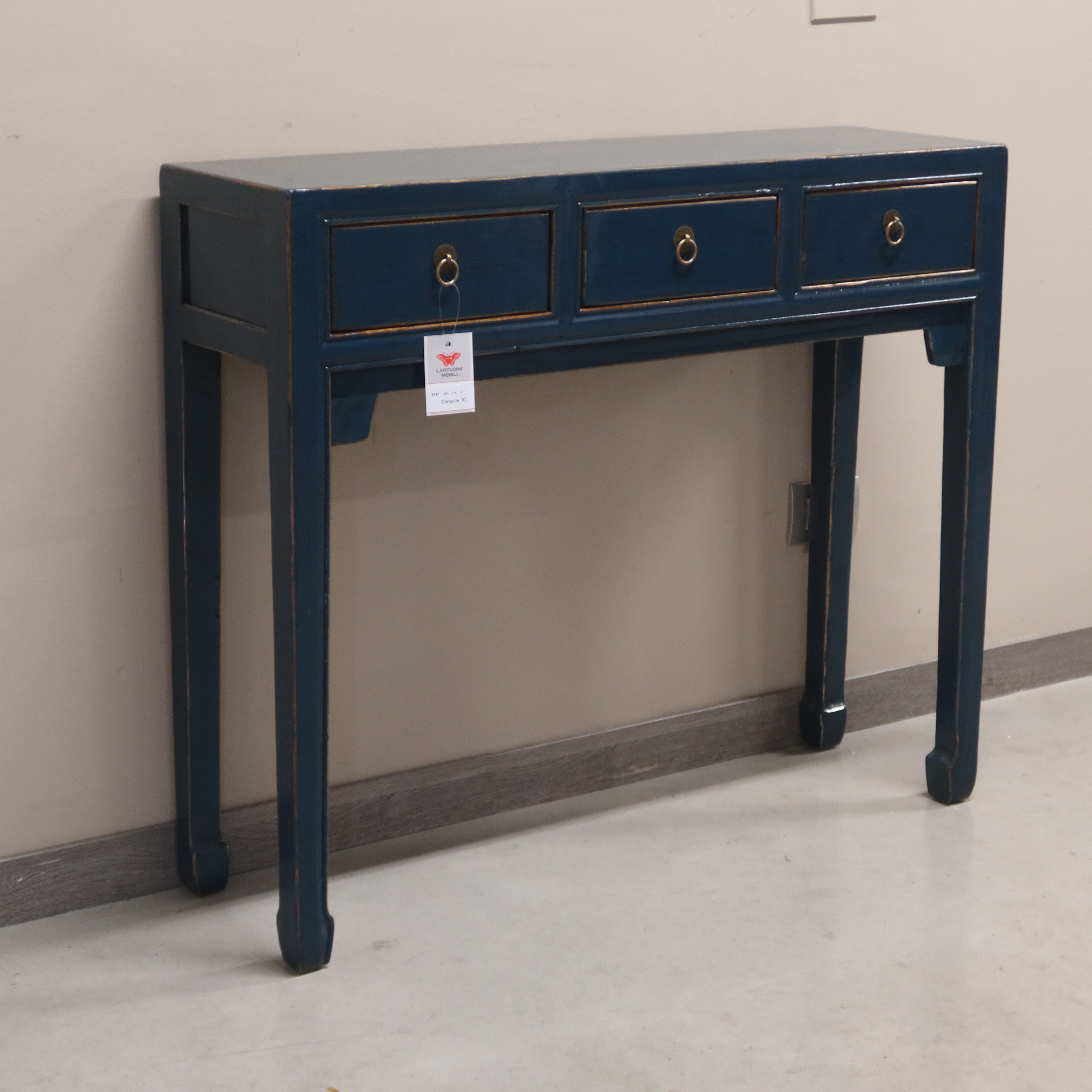 CONSOLLE CINESE LACCA BLU 3C