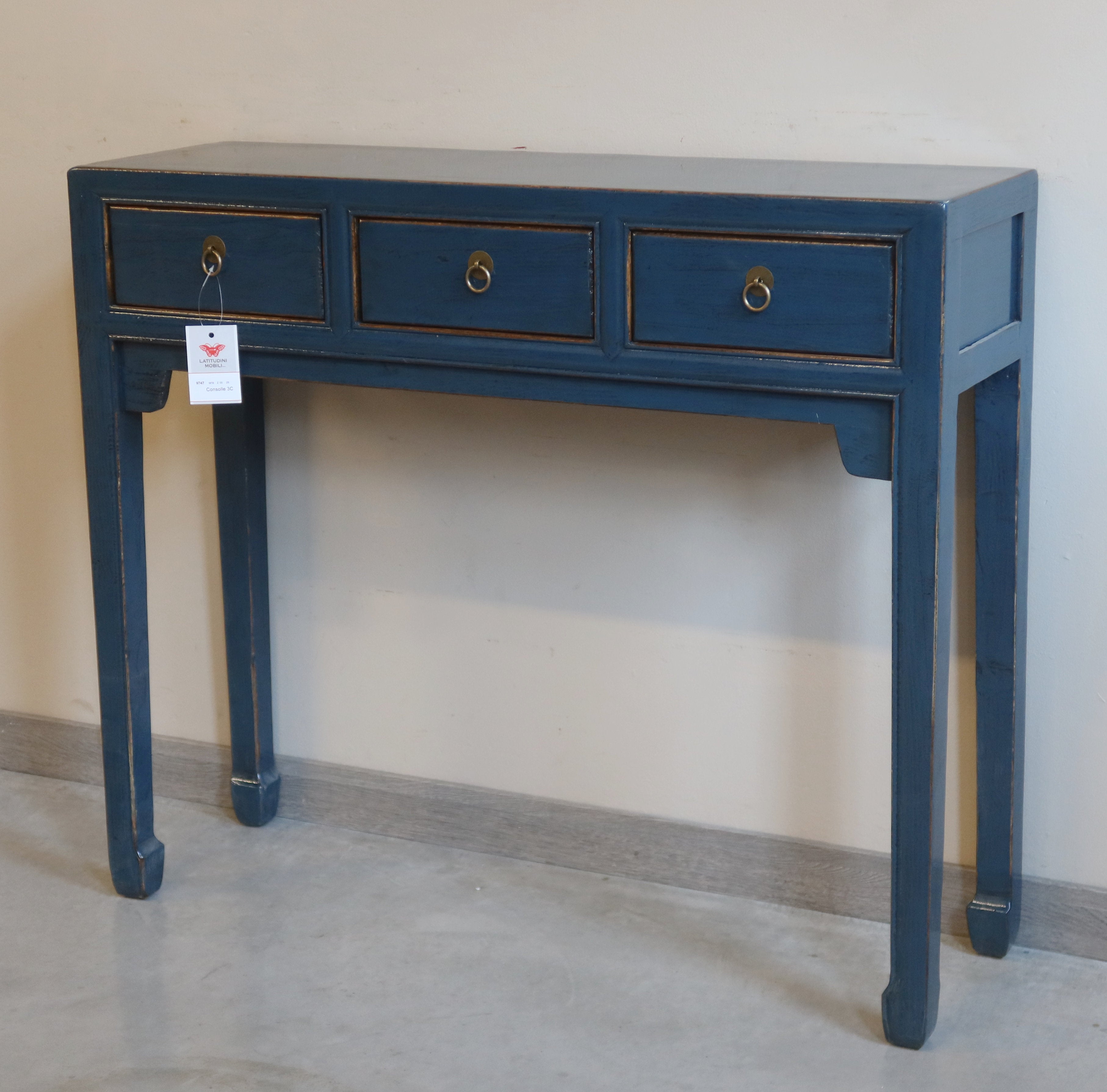 CONSOLLE CINESE LACCA BLU 3C