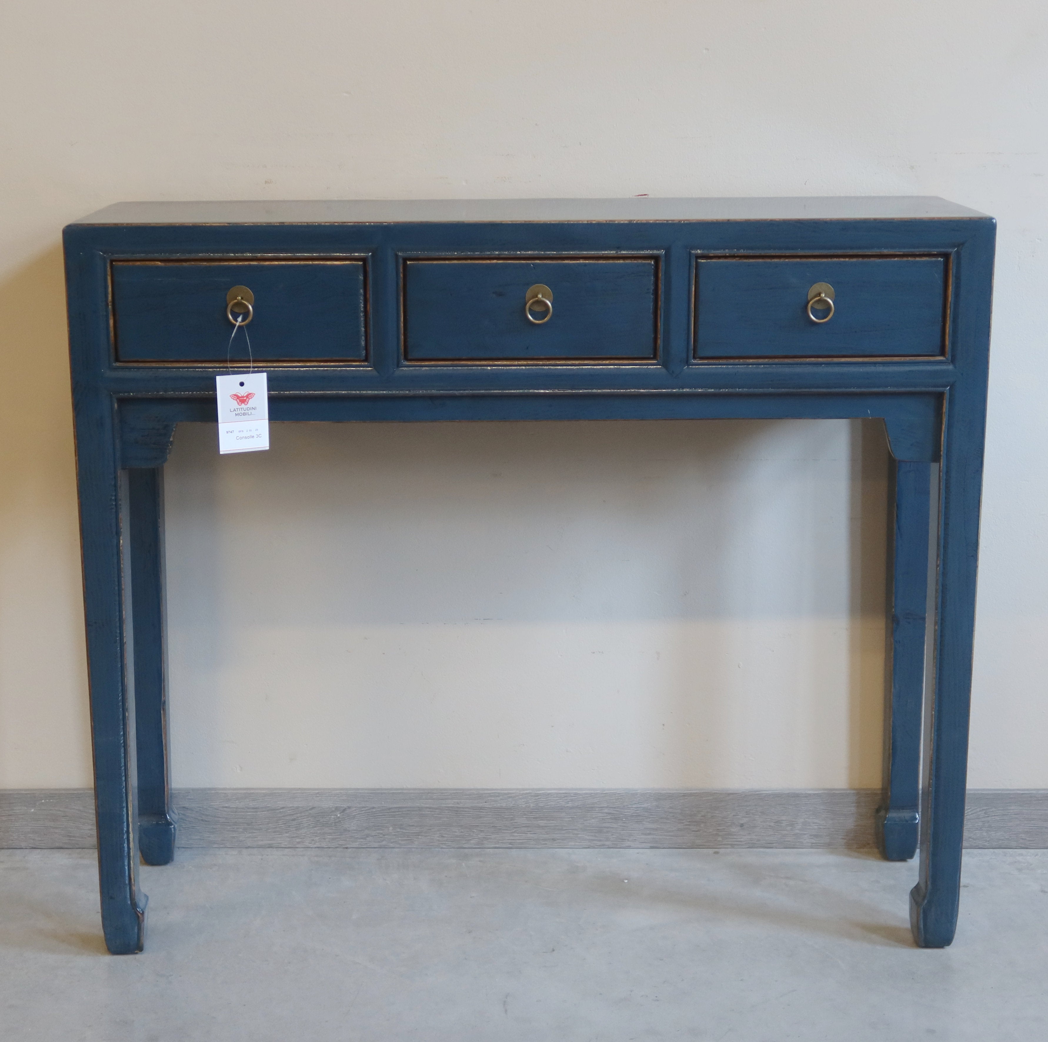 CONSOLLE CINESE LACCA BLU 3C