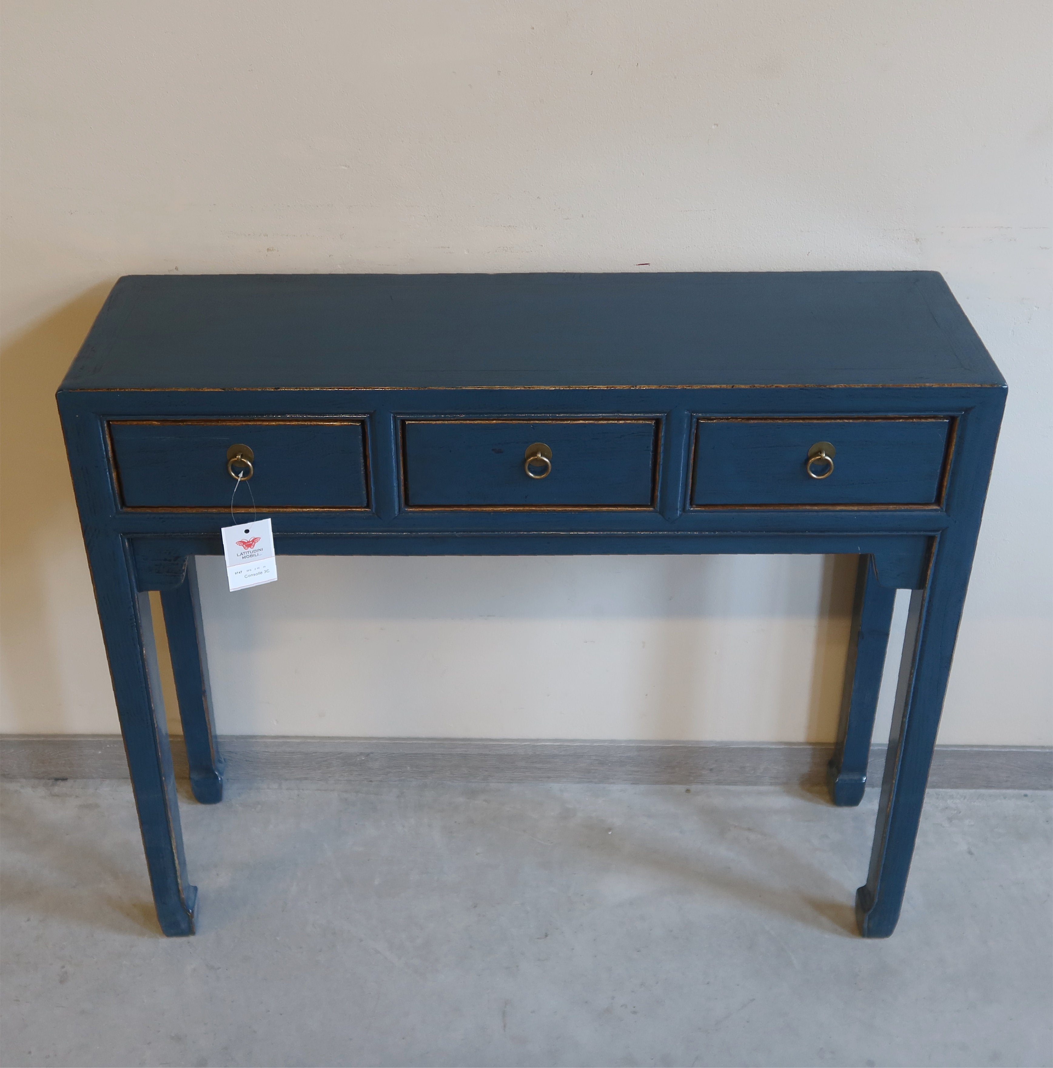 CONSOLLE CINESE LACCA BLU 3C