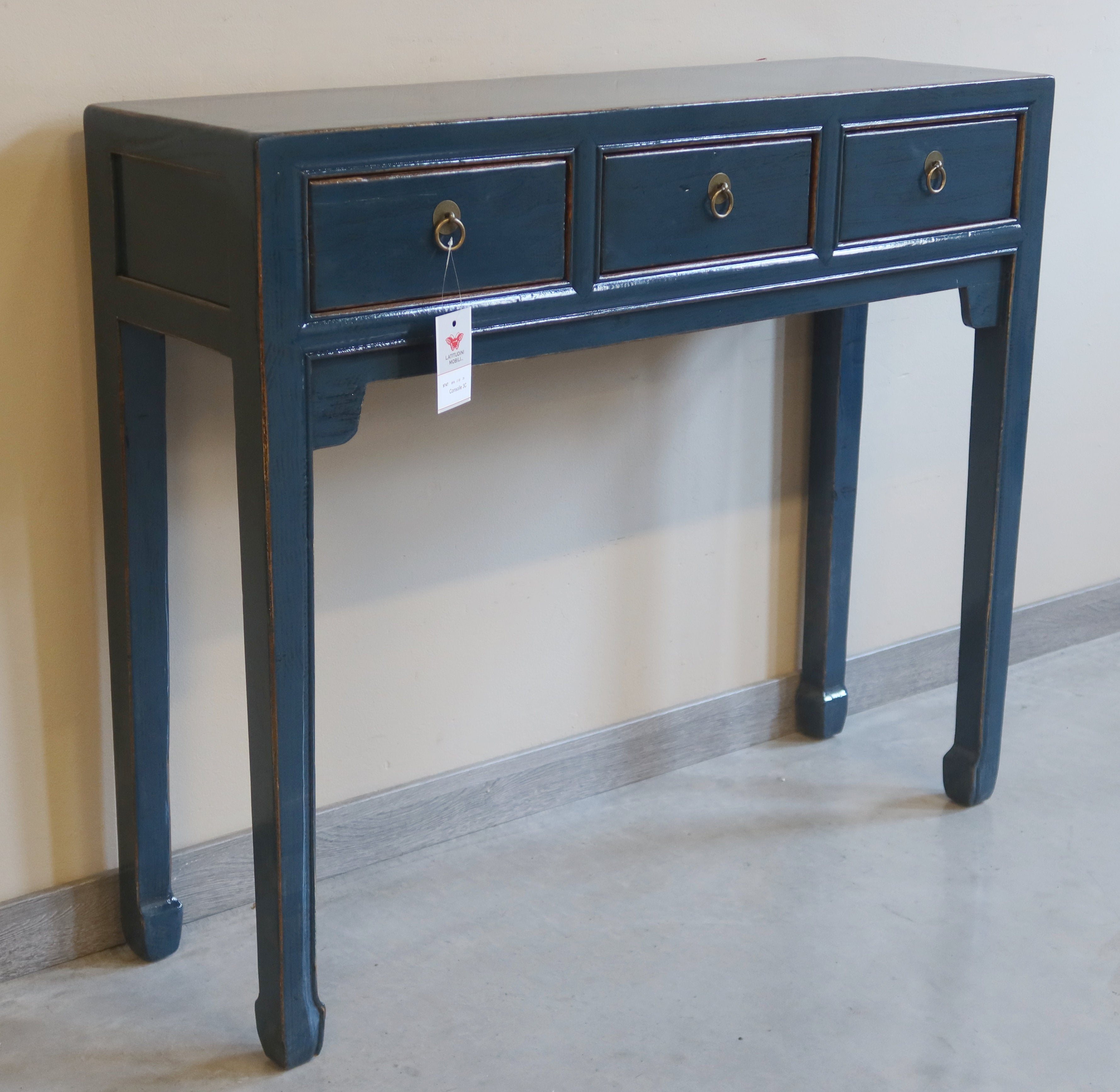CONSOLLE CINESE LACCA BLU 3C