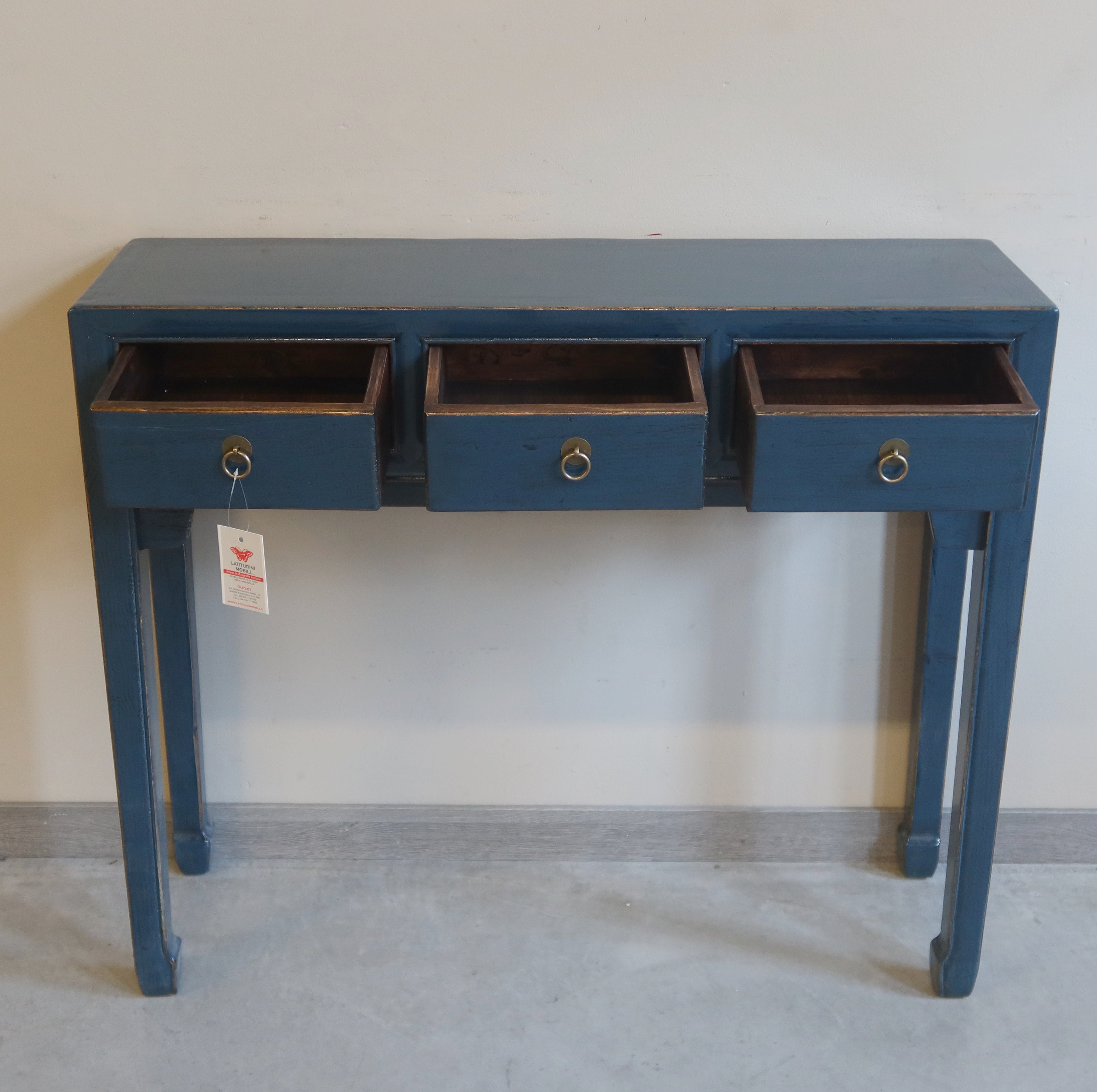 CONSOLLE CINESE LACCA BLU 3C