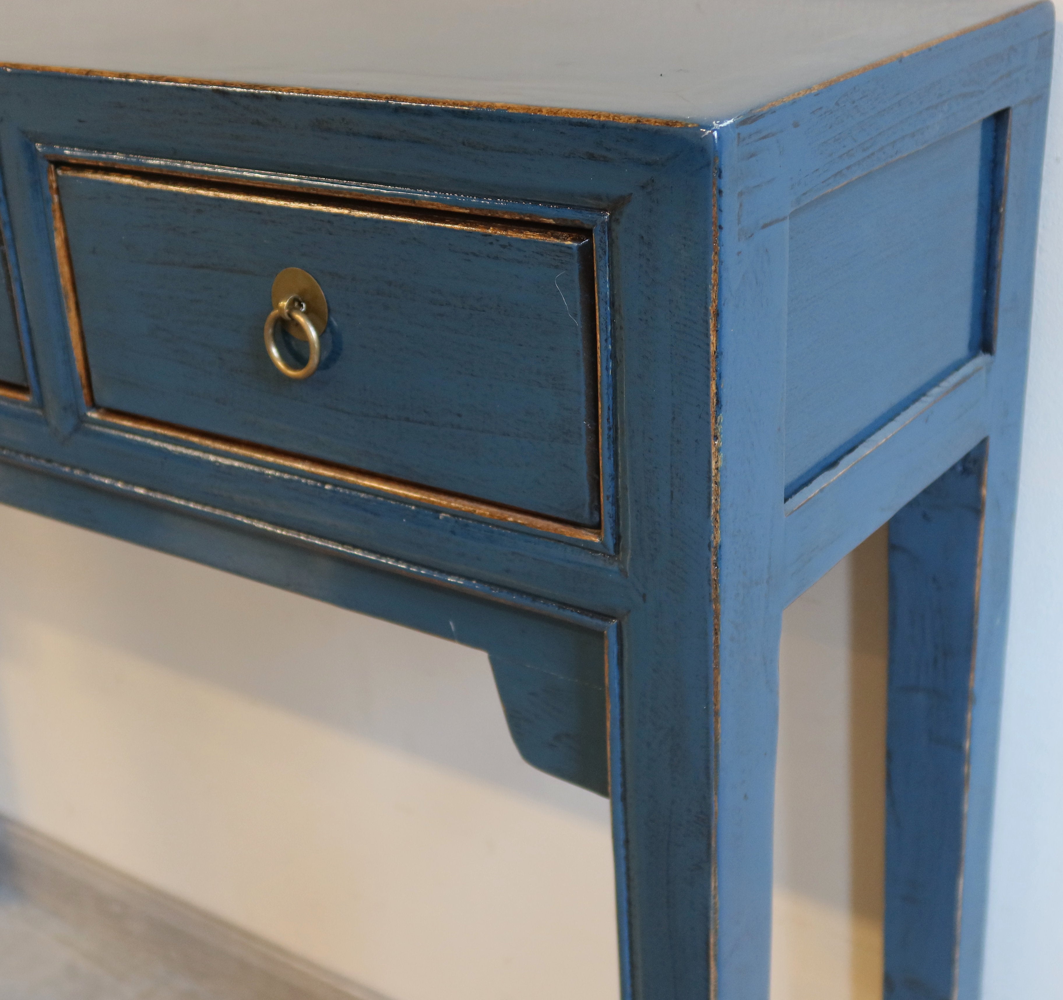 CONSOLLE CINESE LACCA BLU 3C