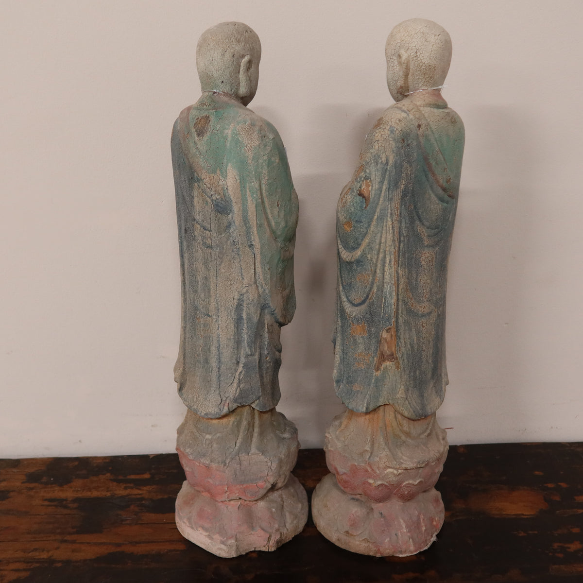 STATUA LIGNEA "MONACO IN PIEDI"