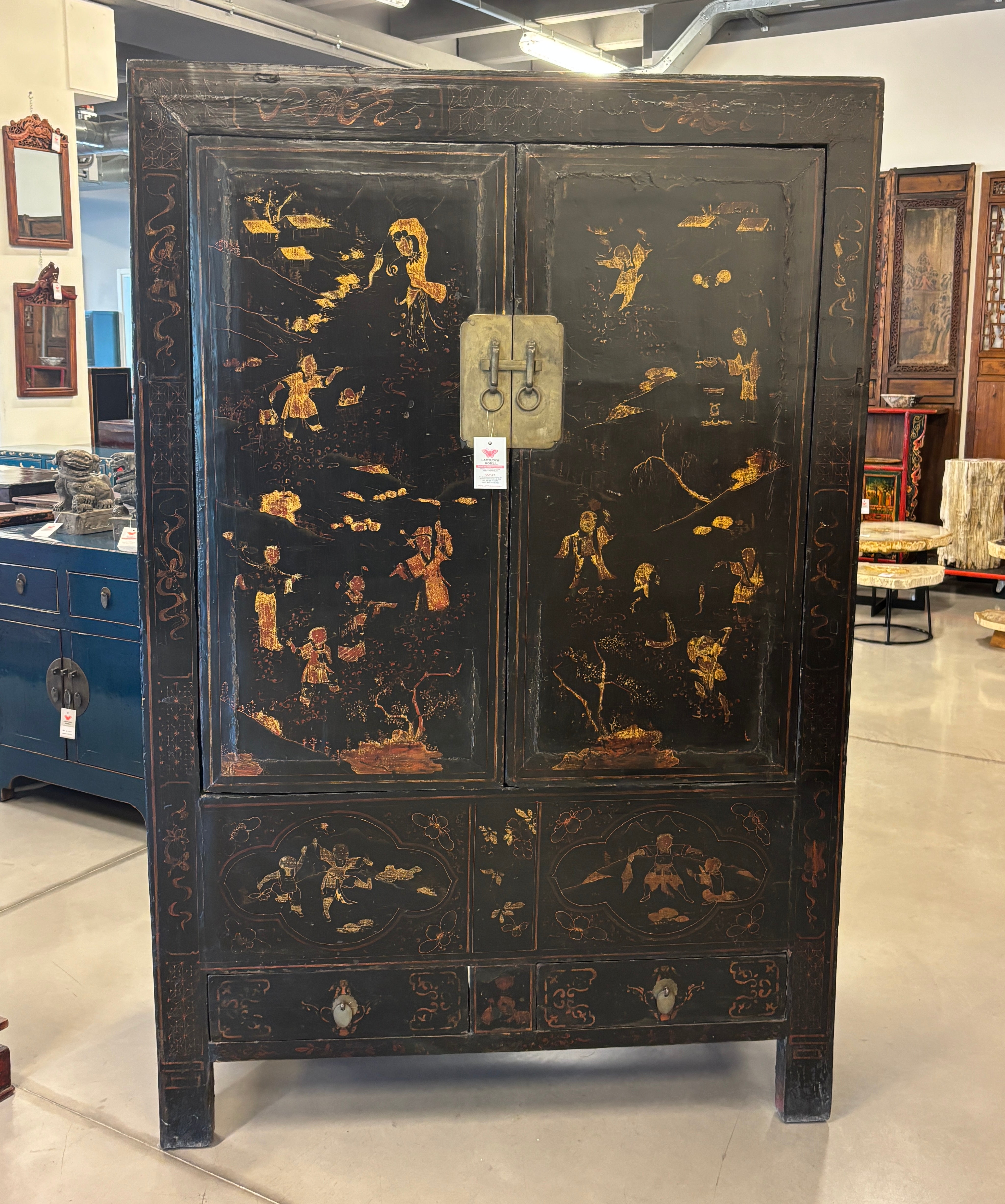 ARMADIO CINESE SHANXI CON DECORI