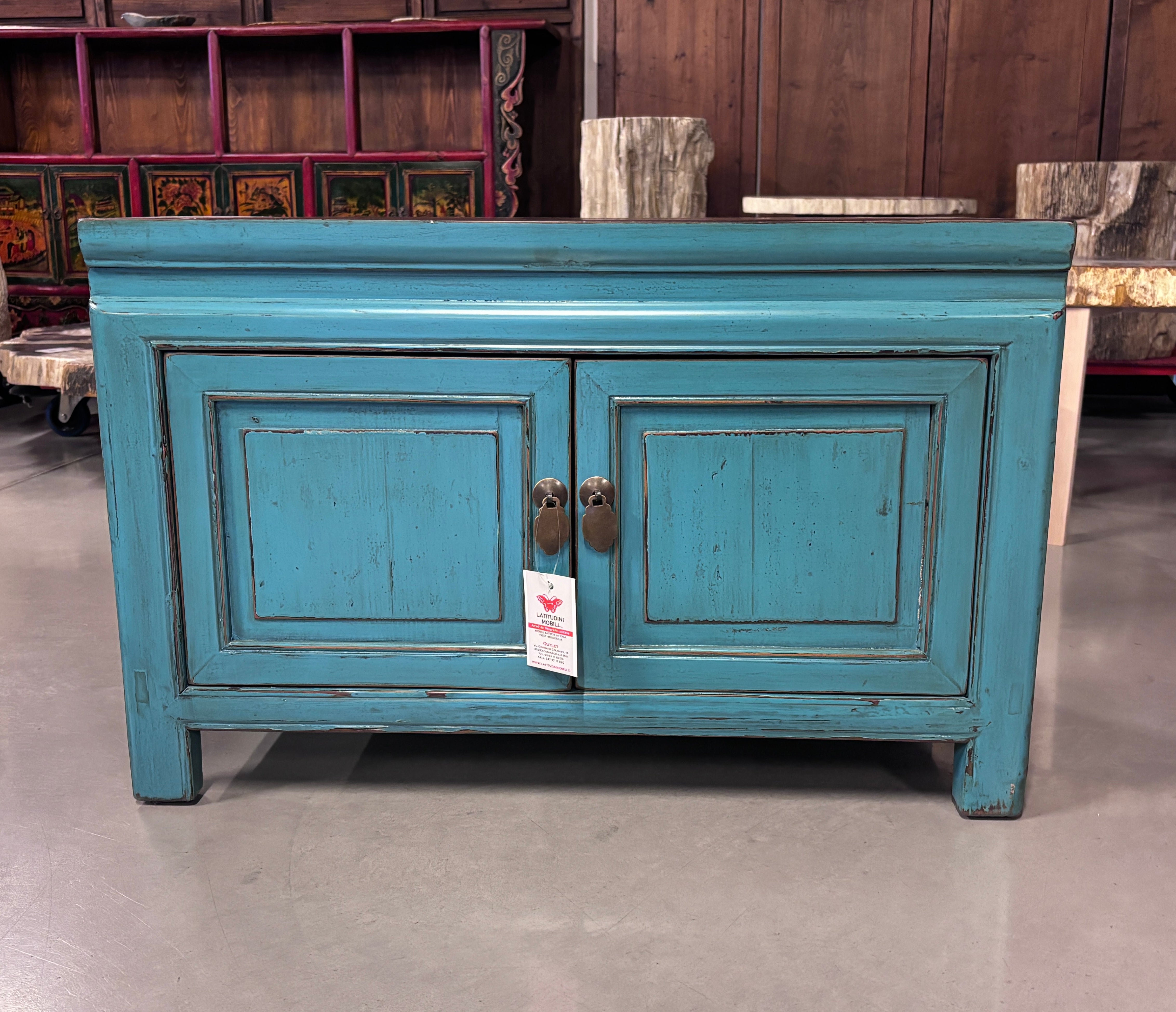 STIPO 2A LACCA AZZURRA TOP OLMO NATURALE