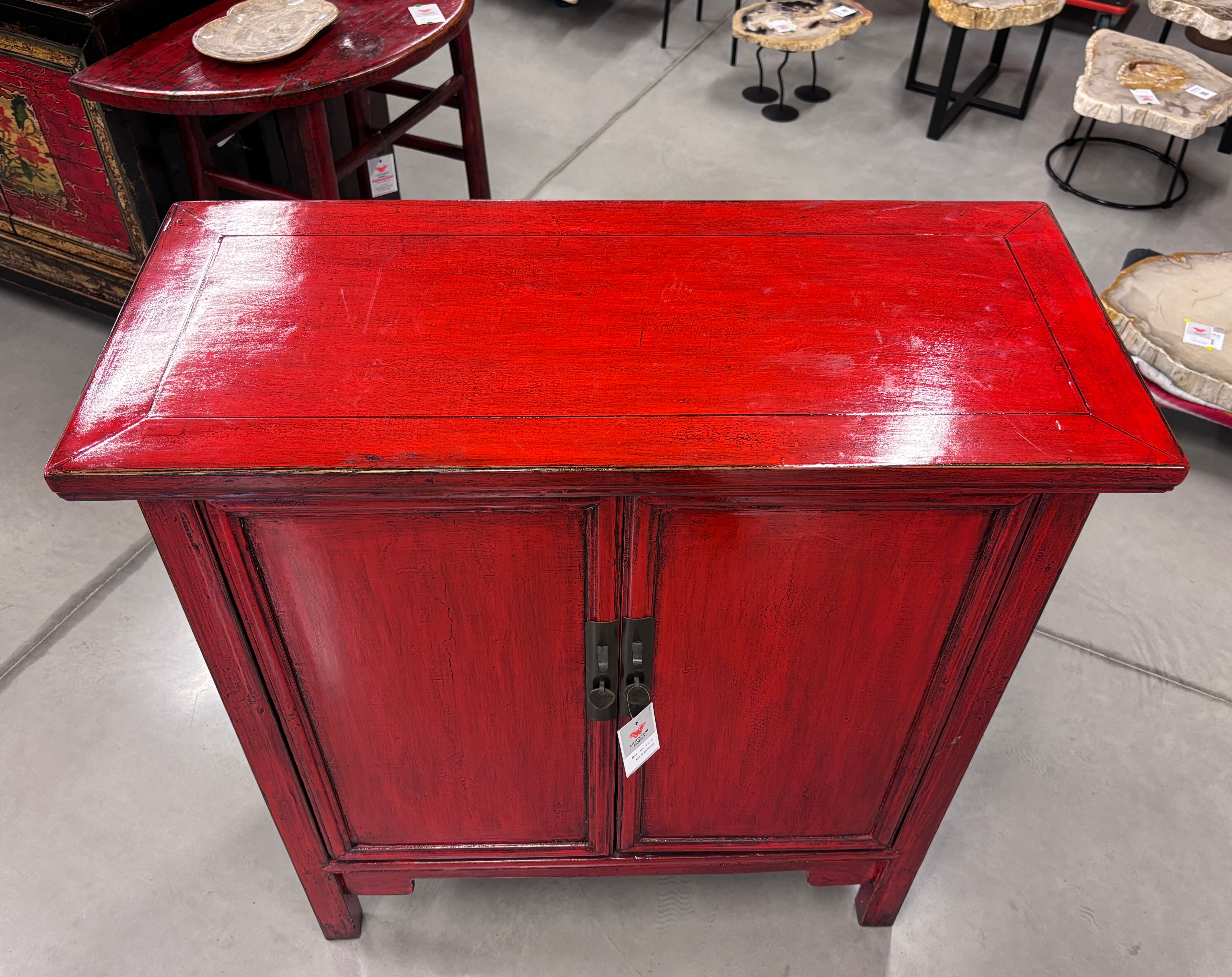 CREDENZA ALTA LACCA ROSSA