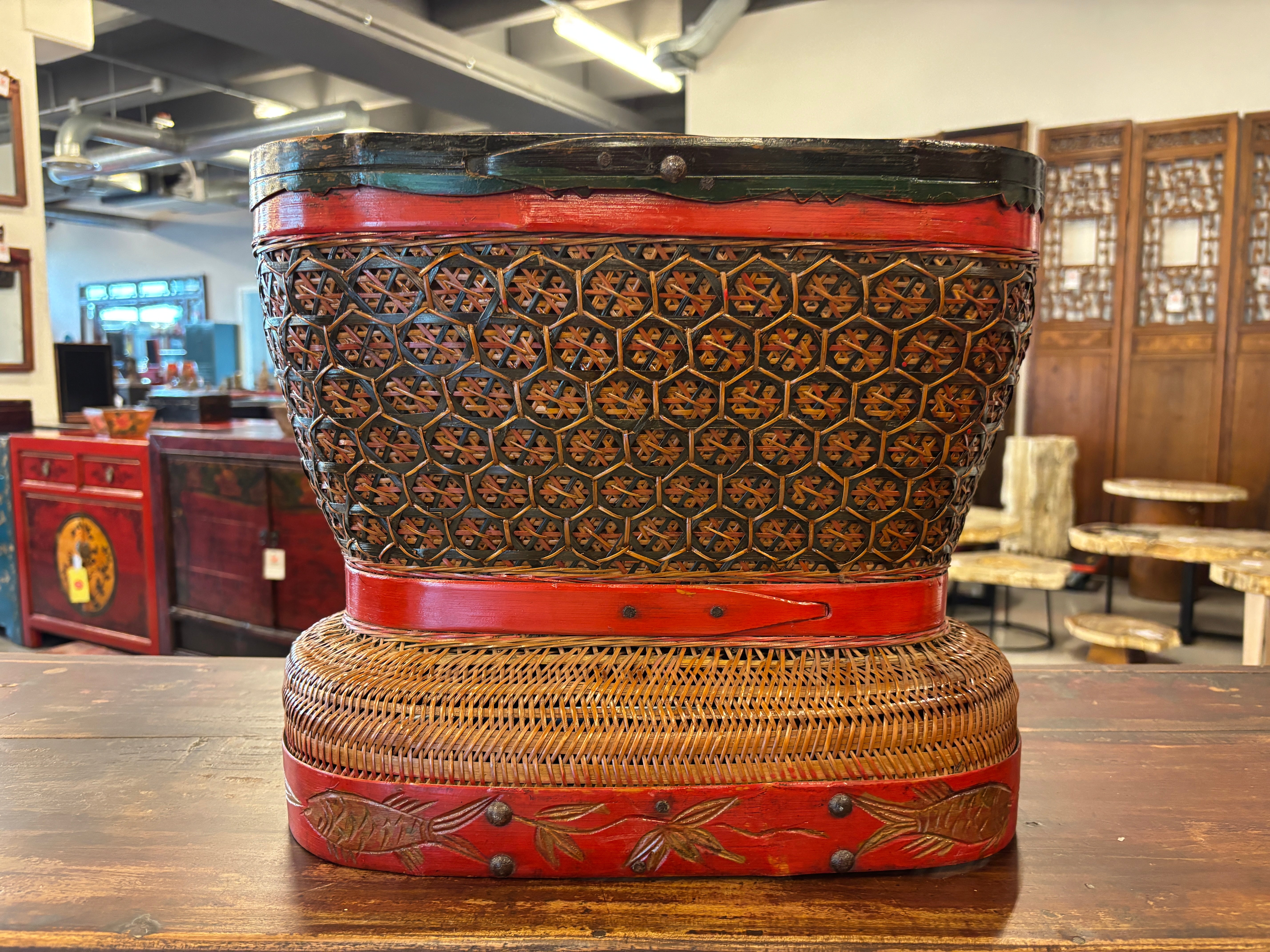 CESTA DA THE' IN BAMBU'