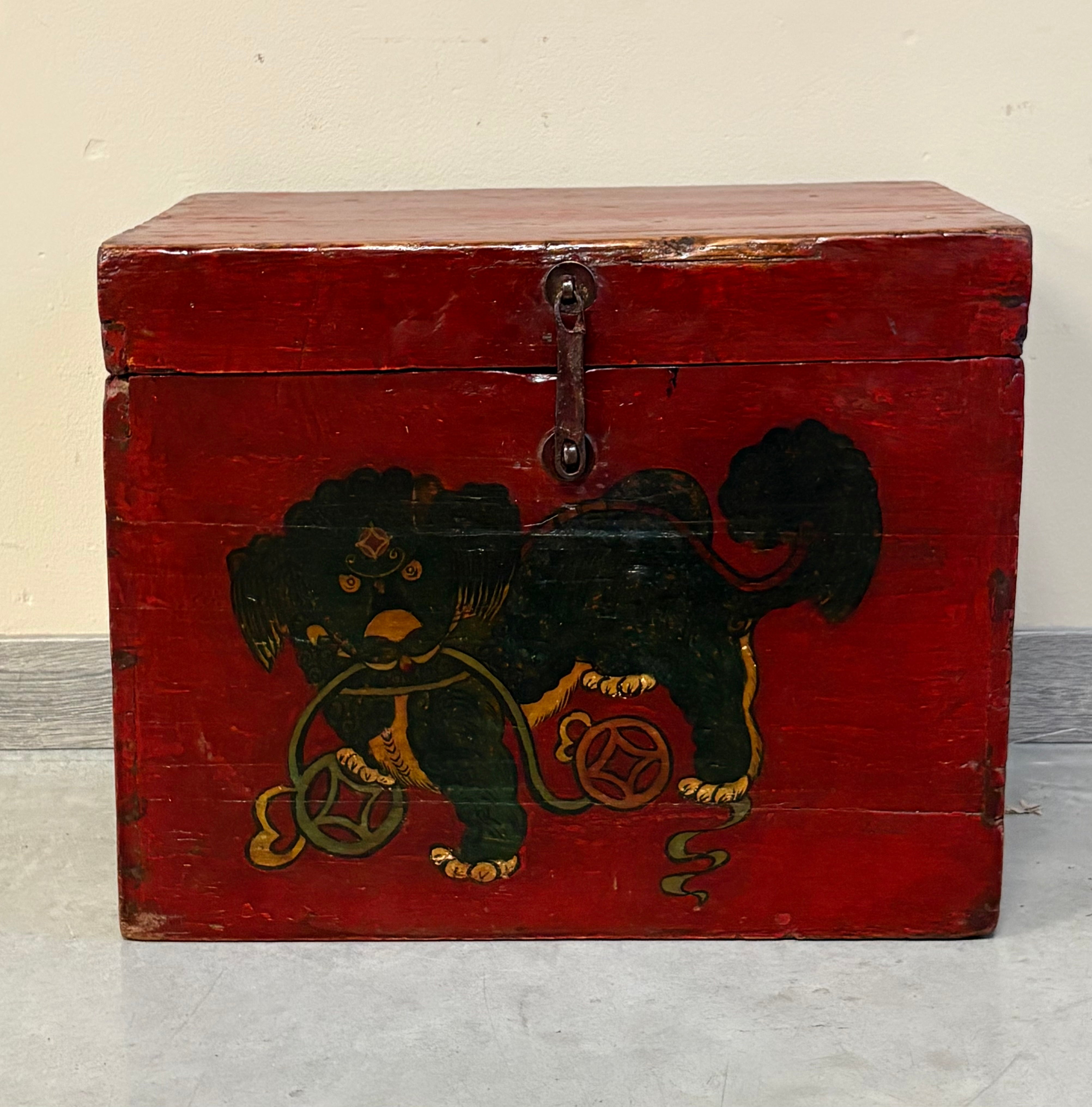 BAULETTO MONGOLIA RAFFIGURAZIONE LEONCANE