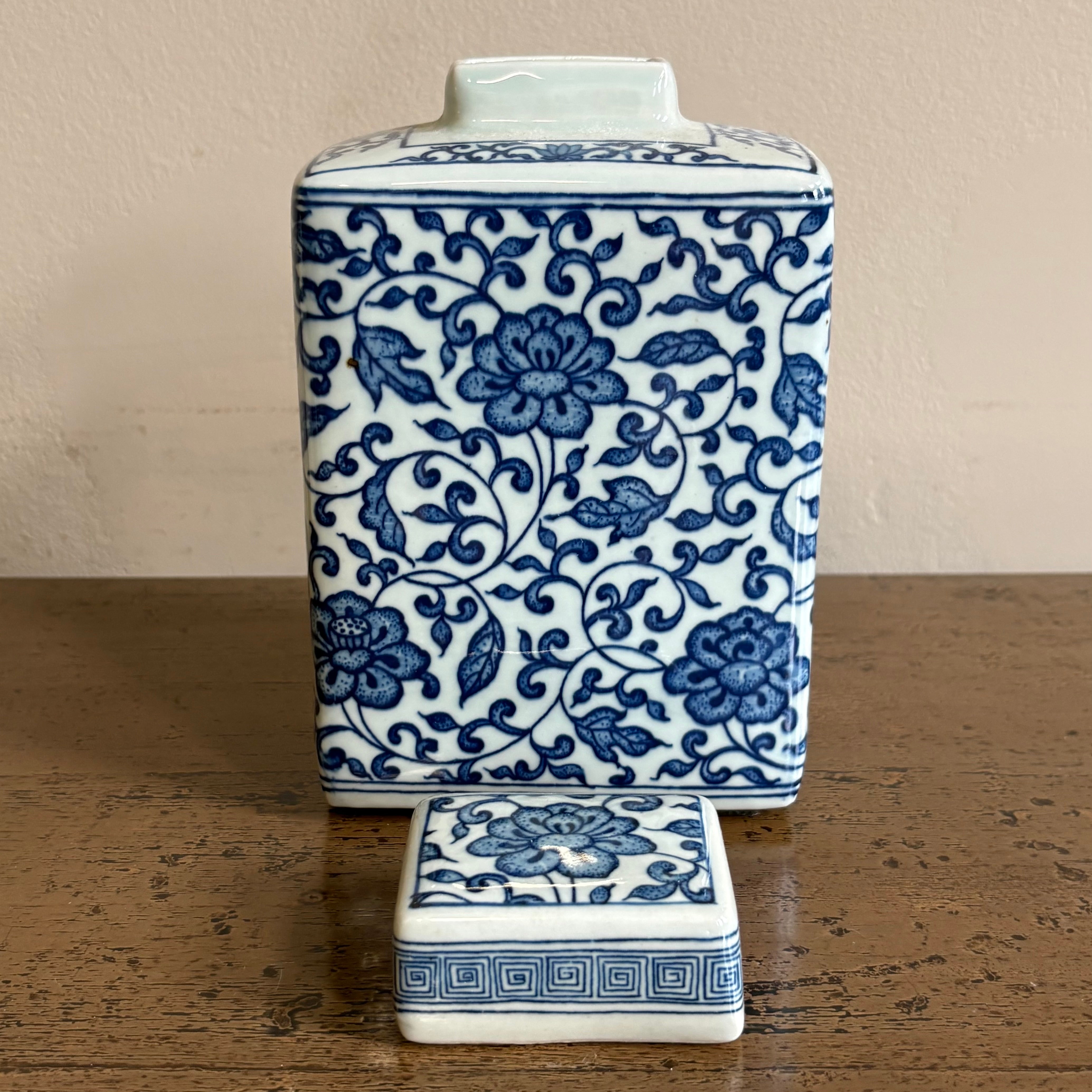VASO CINESE BASE RETTANGOLARE CON COPERCHIO