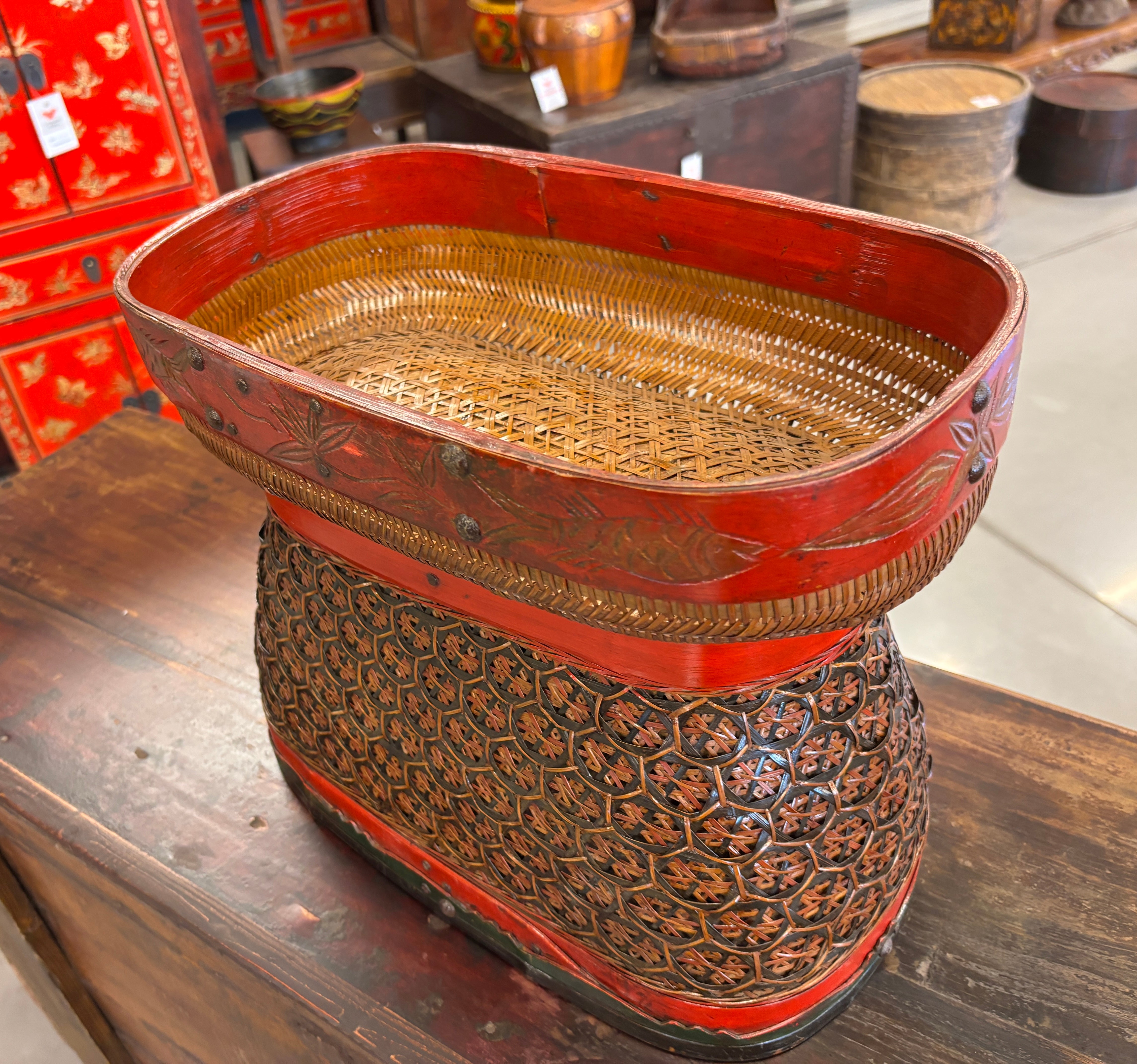 CESTA DA THE' IN BAMBU'
