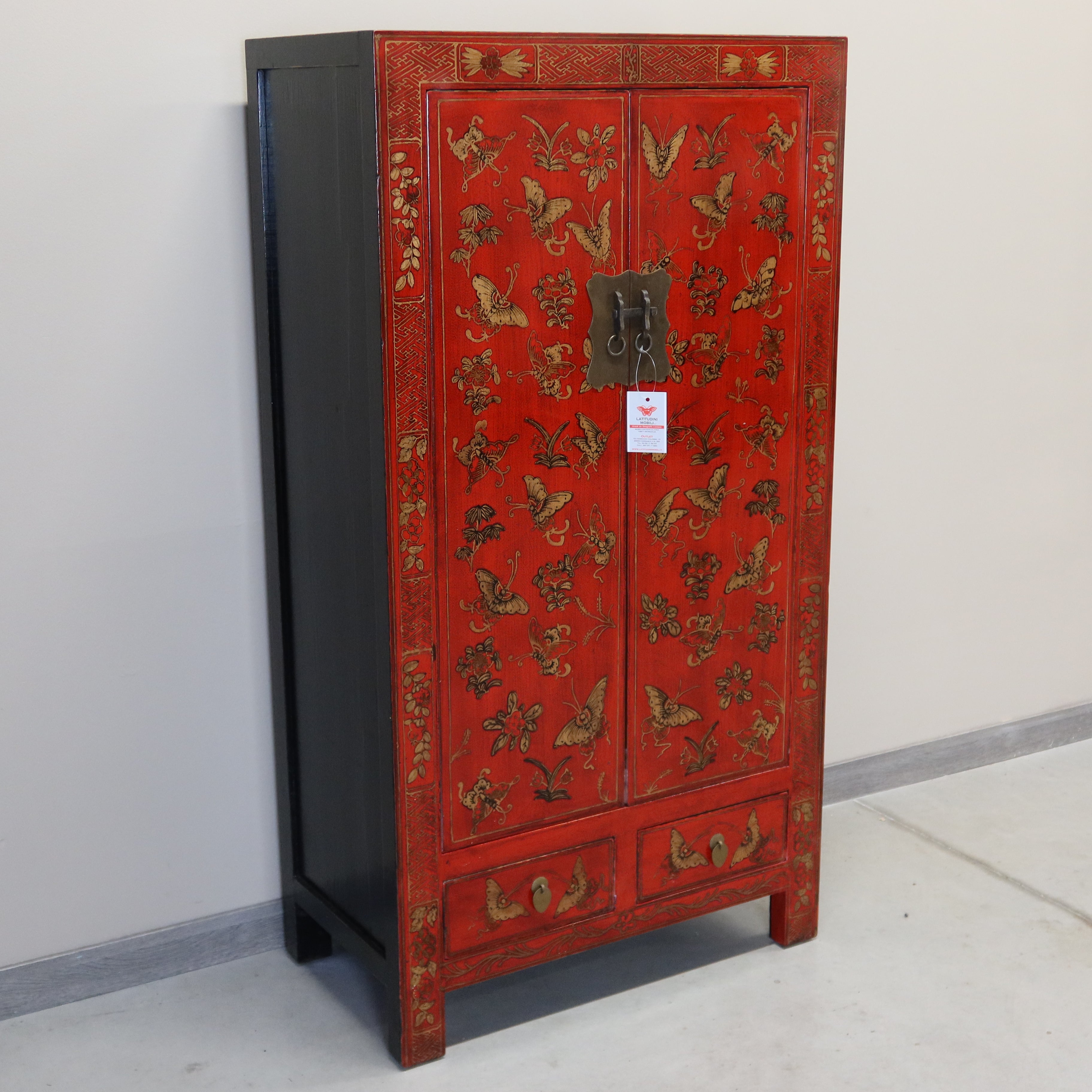 ARMADIETTO SHANXI ROSSO DECORATO